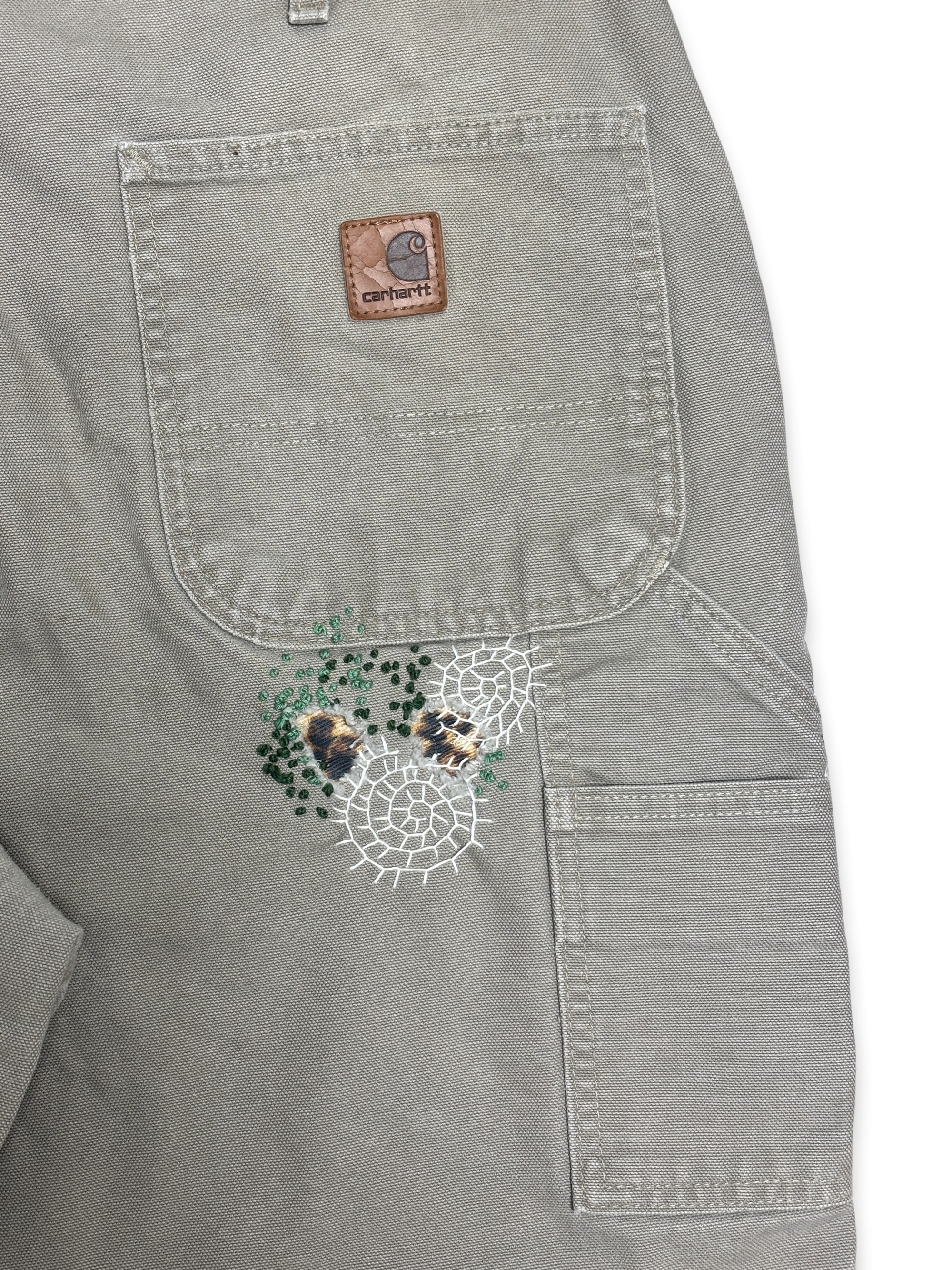 Vtg Carhartt Boro Sashiko Distressed Shorts . 010