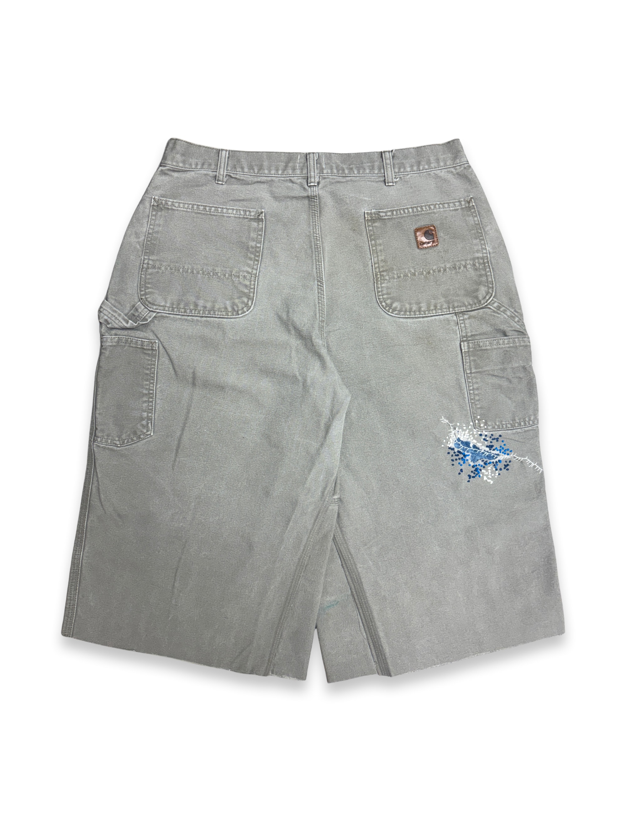 Vtg Carhartt Boro Sashiko Distressed Shorts . 011