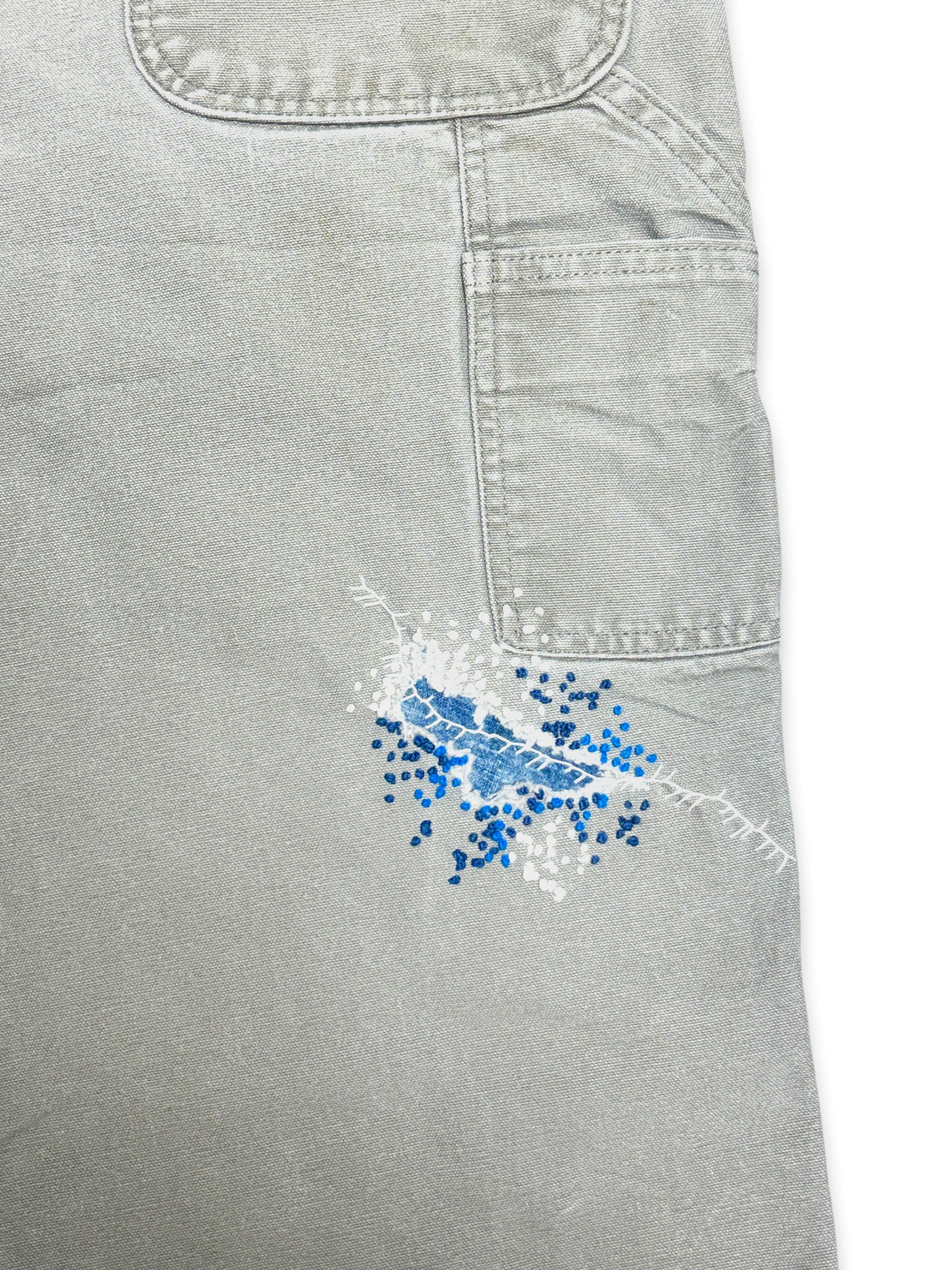 Vtg Carhartt Boro Sashiko Distressed Shorts . 011