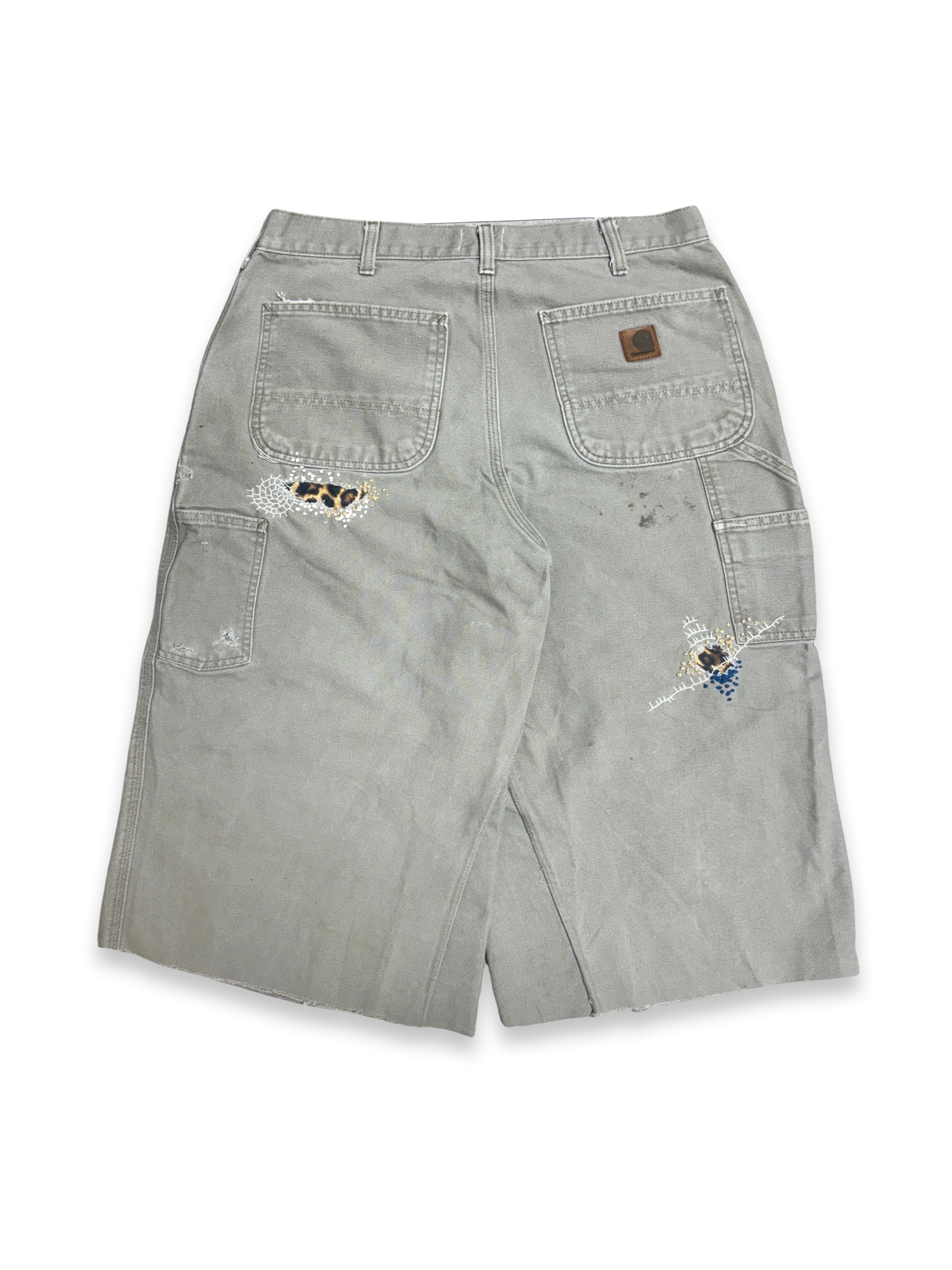 Vtg Carhartt Boro Sashiko Distressed Shorts . 008