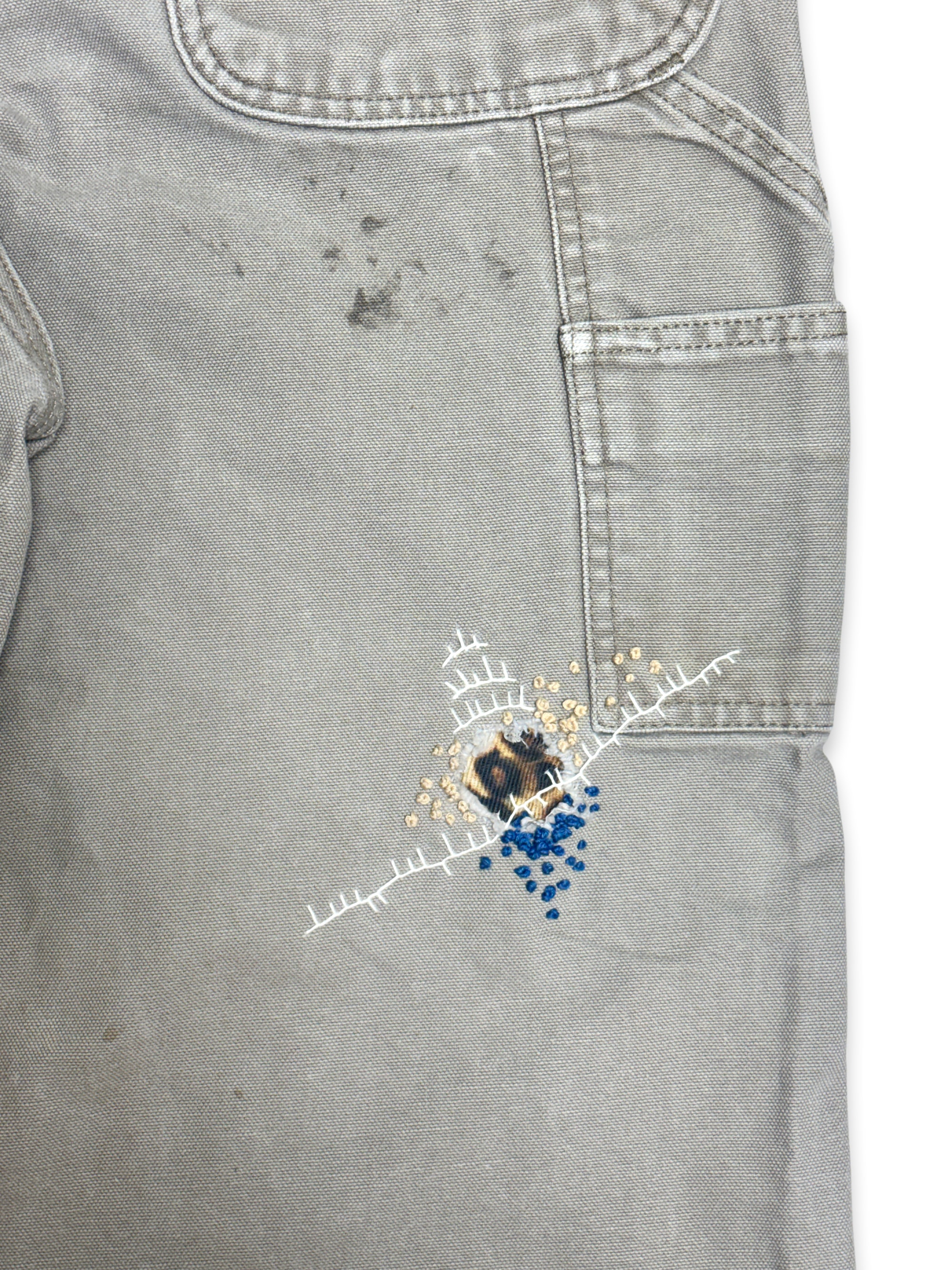 Vtg Carhartt Boro Sashiko Distressed Shorts . 008