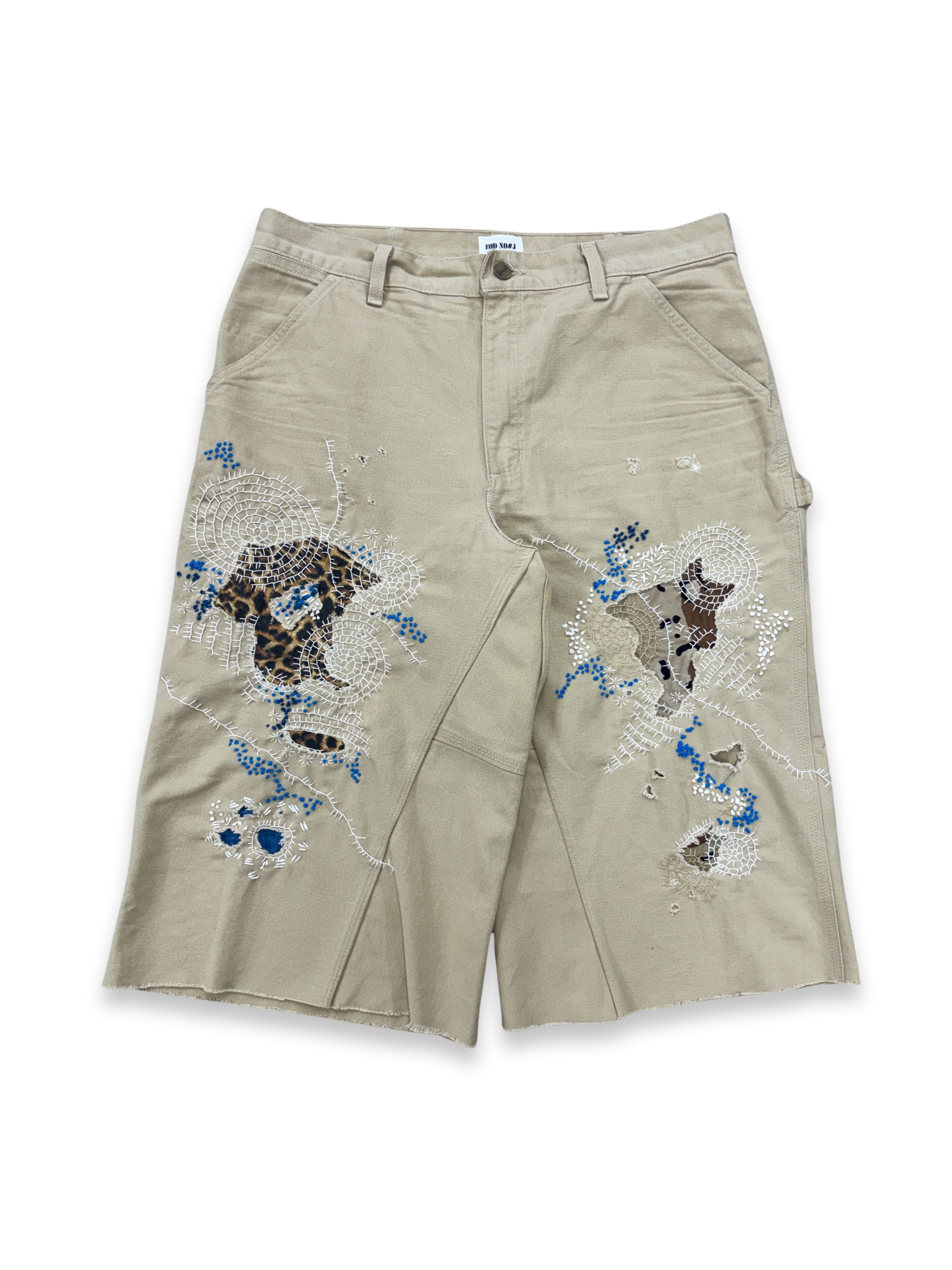 Vtg Carhartt Boro Sashiko Distressed Shorts . 007