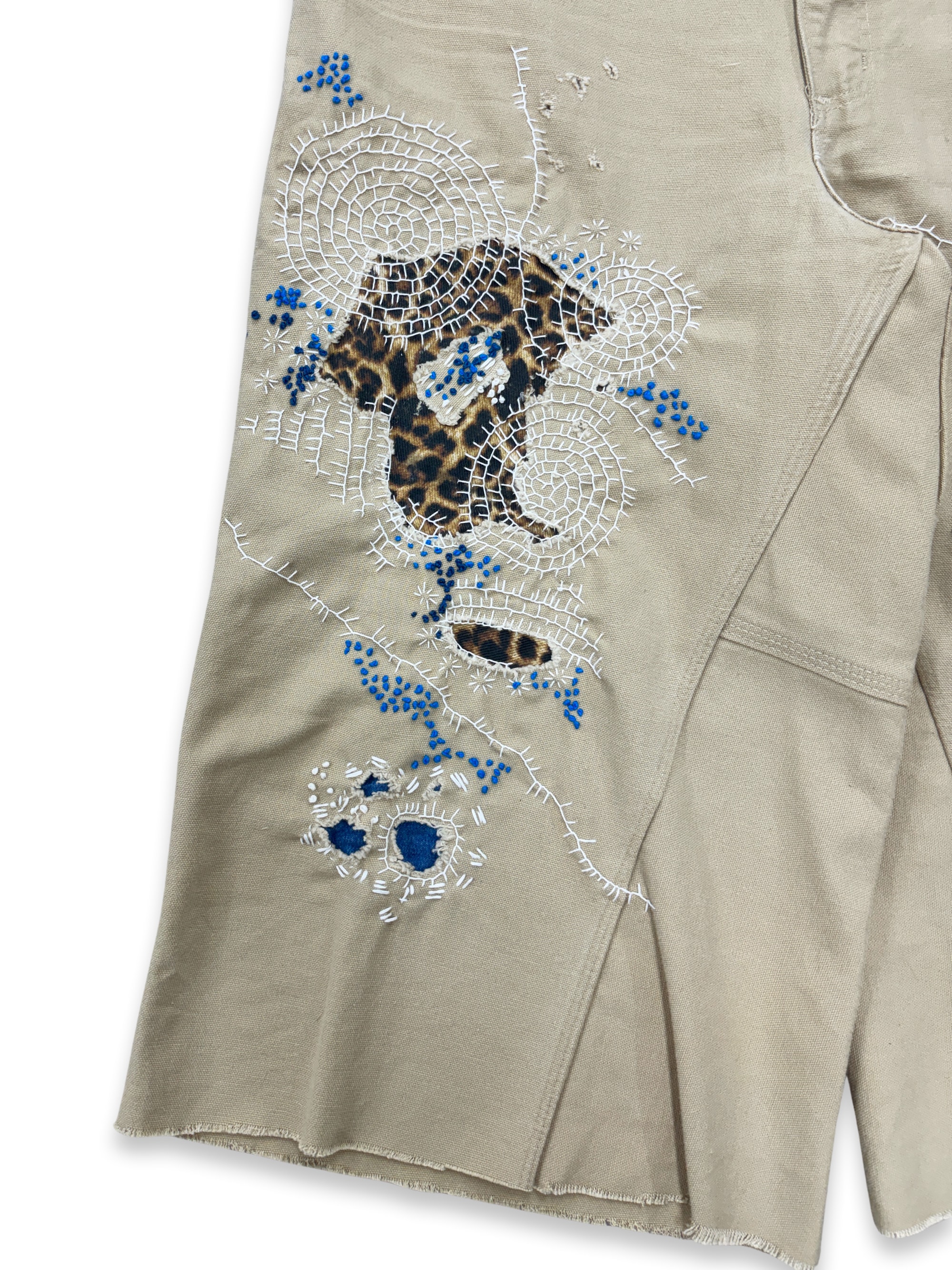 Vtg Carhartt Boro Sashiko Distressed Shorts . 007