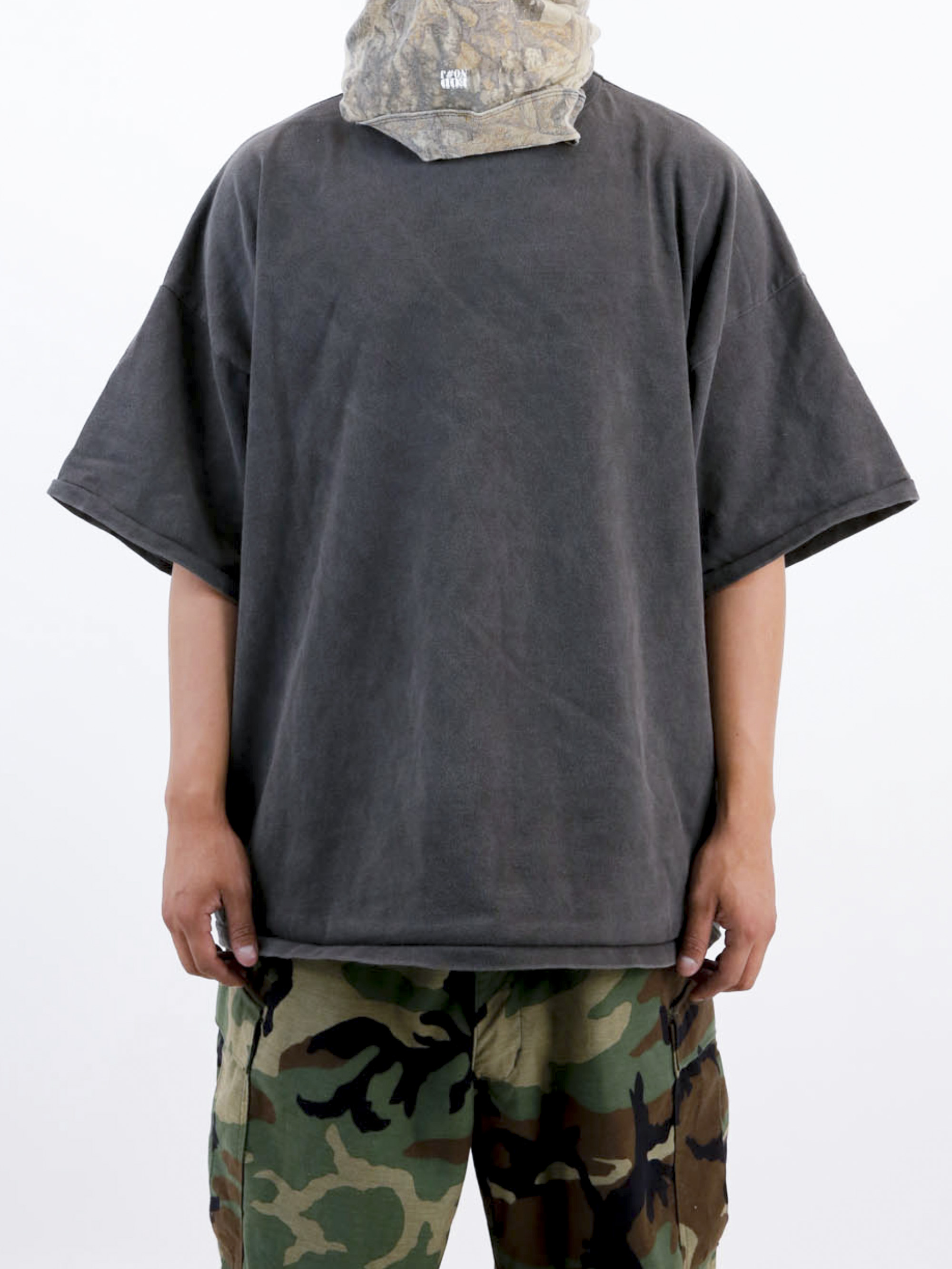 Oversized Heavy rib Tee (Vintage Black)