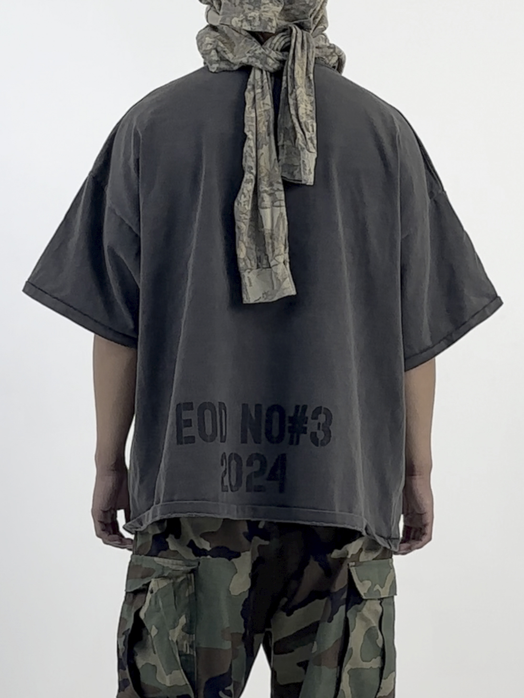 Oversized Heavy rib Tee (Vintage Black)
