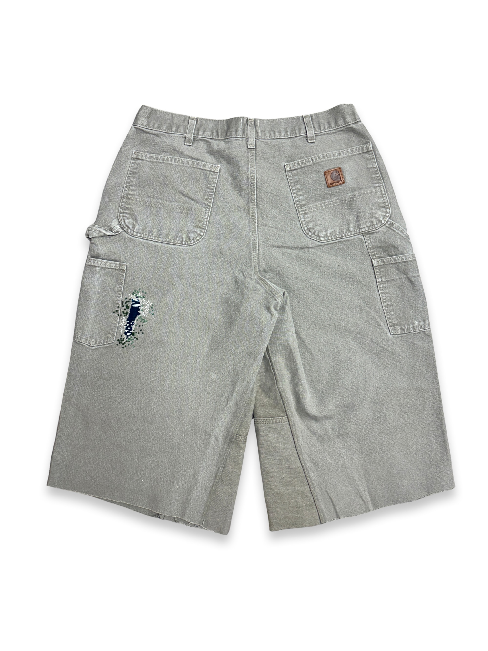 Vtg Carhartt Boro Sashiko Distressed Shorts . 012