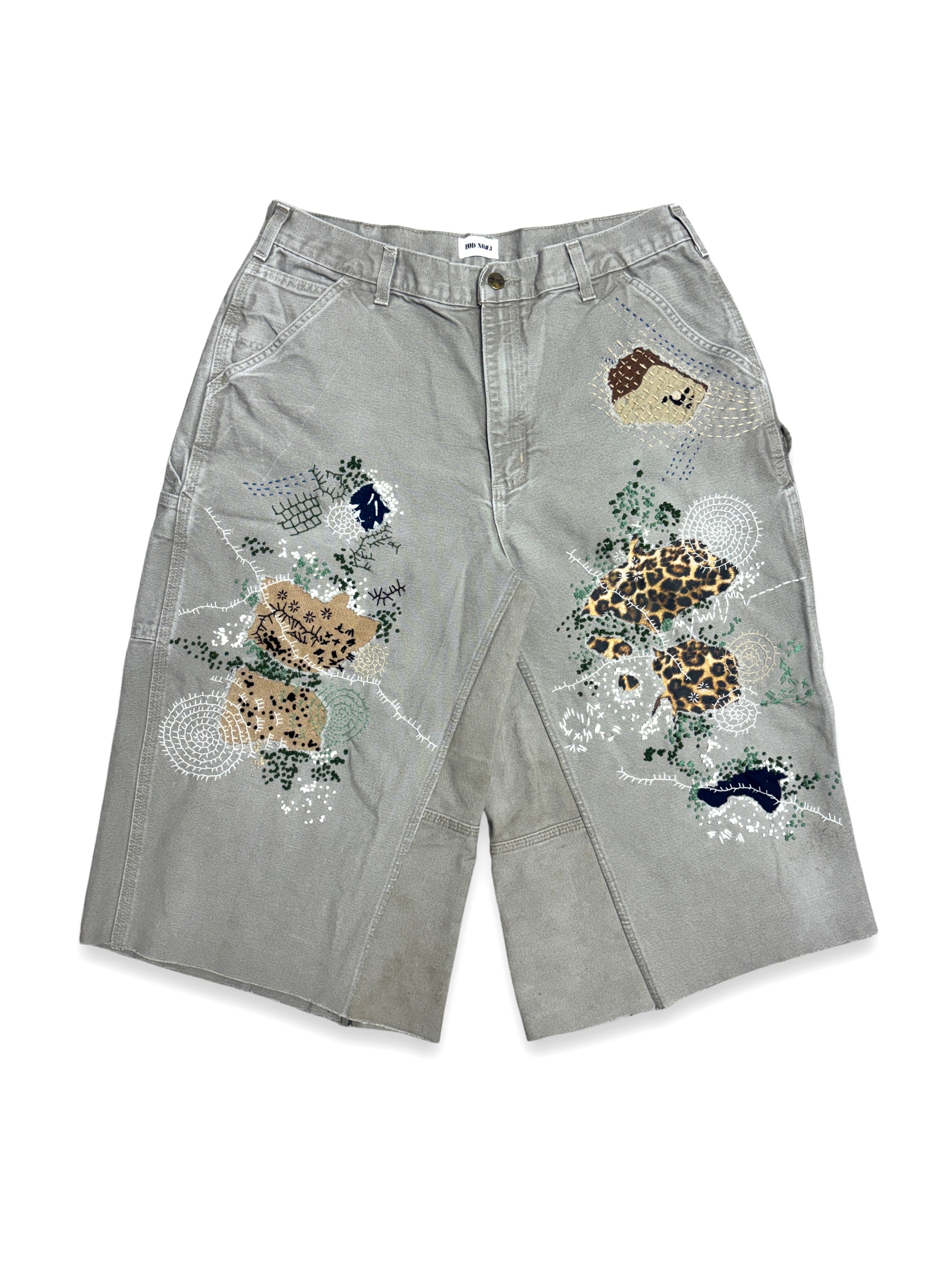 Vtg Carhartt Boro Sashiko Distressed Shorts . 012