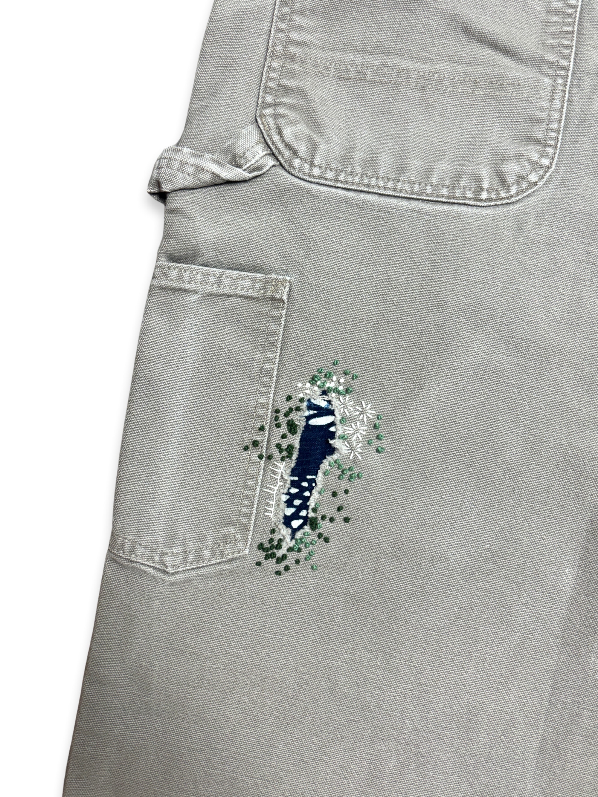 Vtg Carhartt Boro Sashiko Distressed Shorts . 012