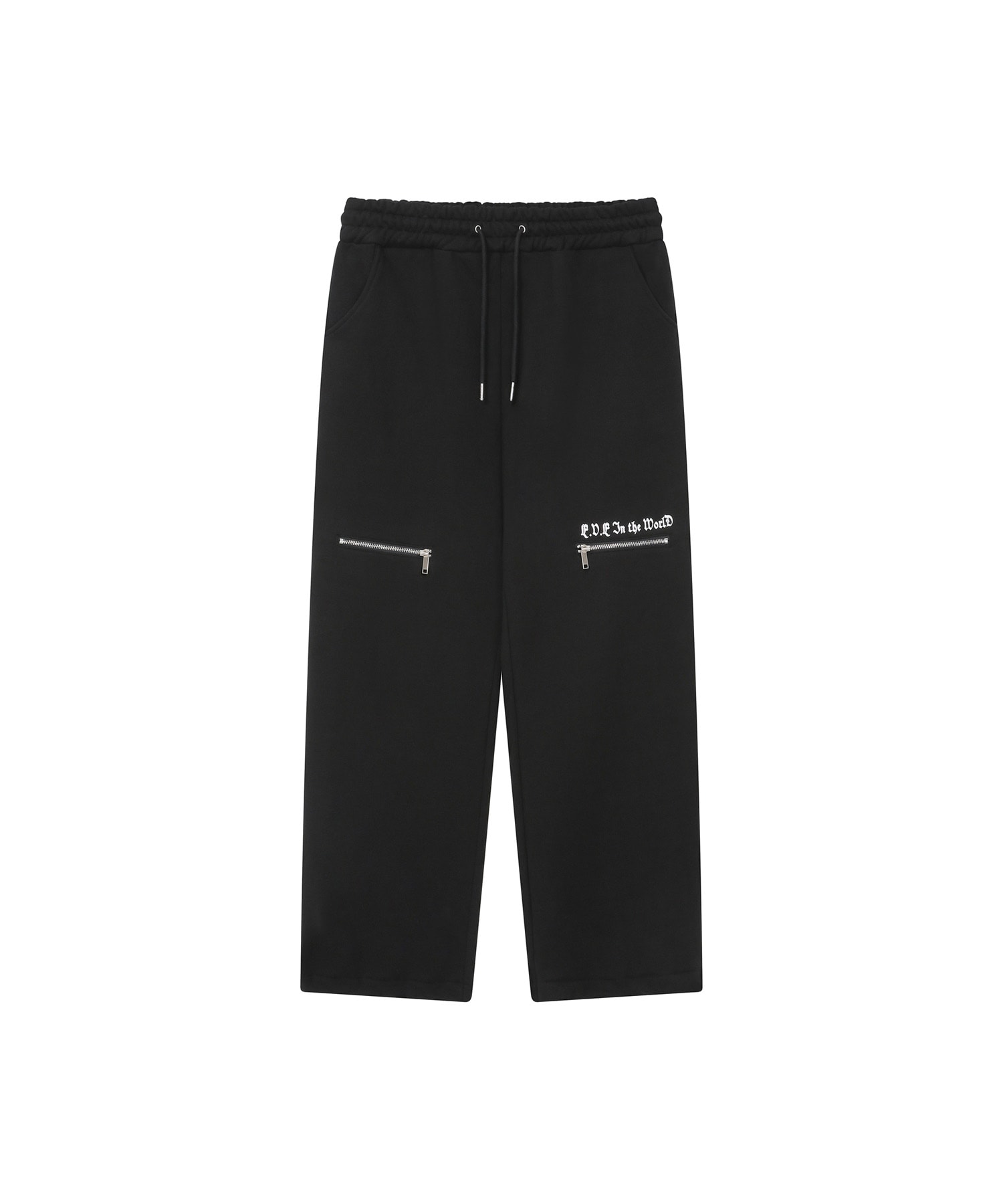 TRIPLE ZIP SWEATPANTS BLACK