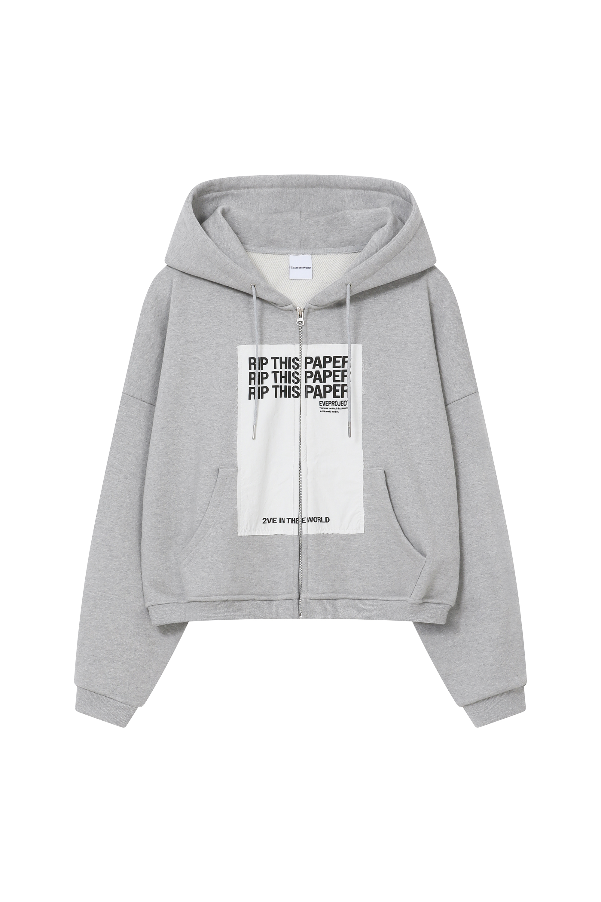 RIP ZIP HOODIE GREY