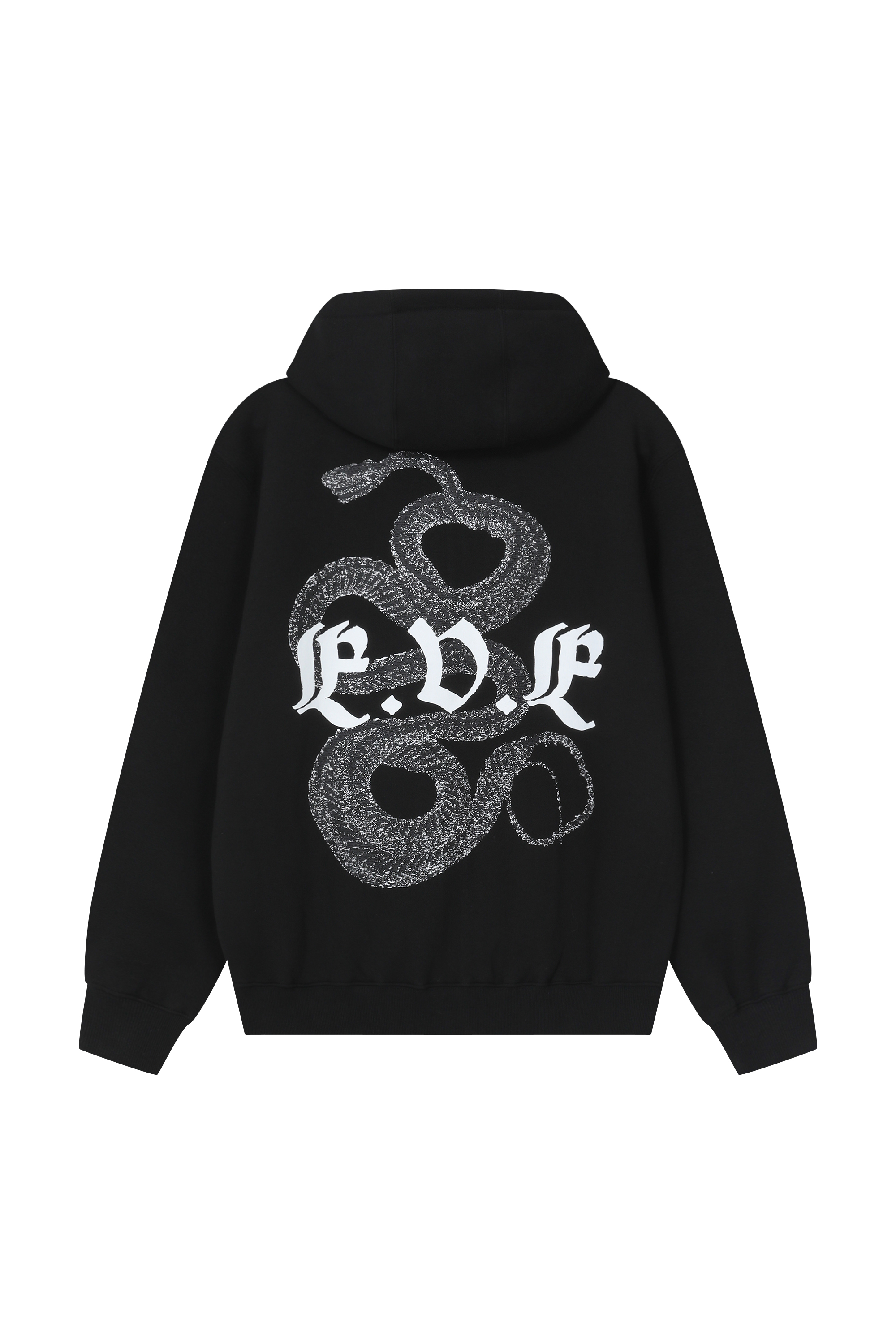 FOSSIL SNAKE ZIP HOODIE BLACK