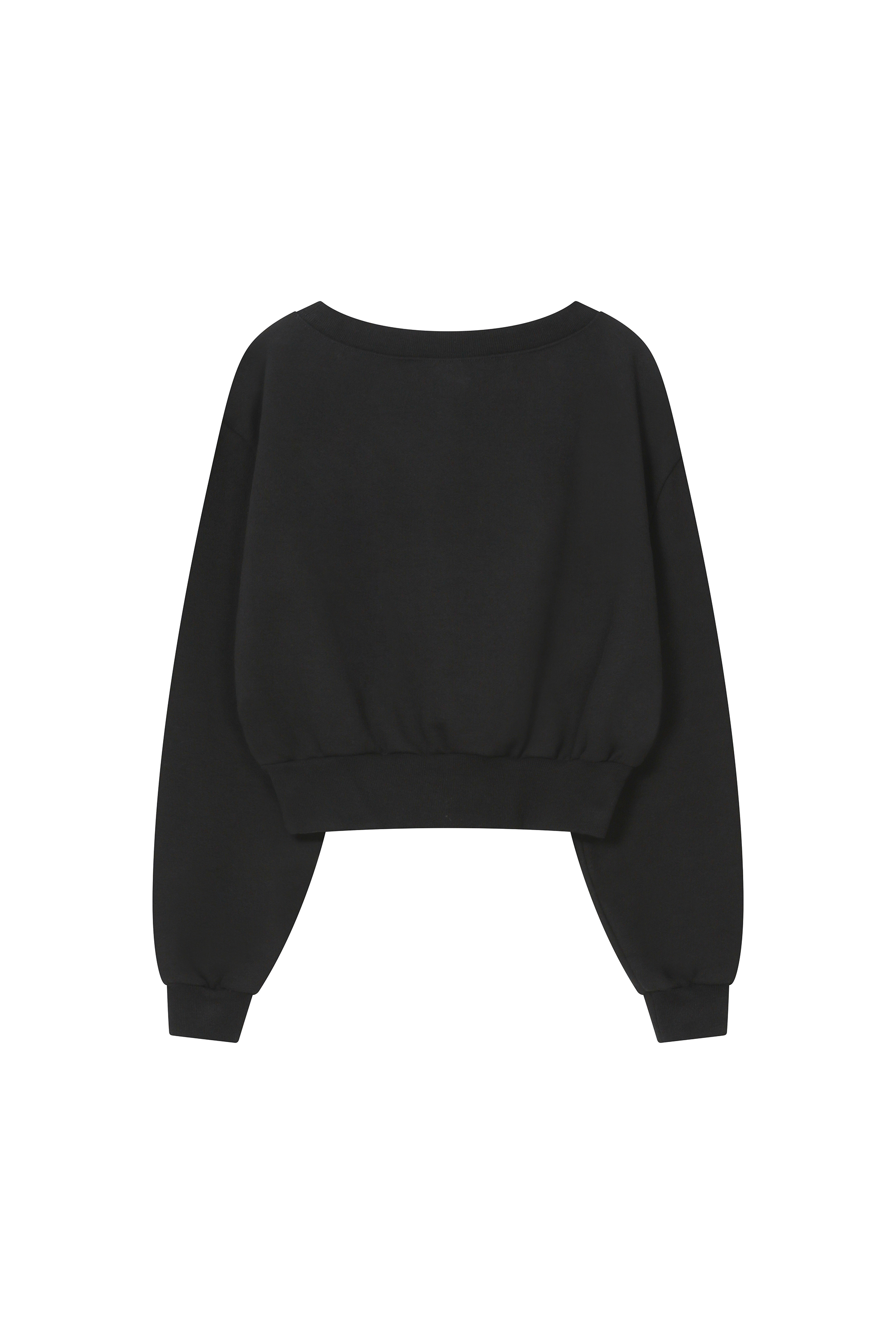 (W) OFF-SHOULDER SWEATSHIRT BLACK