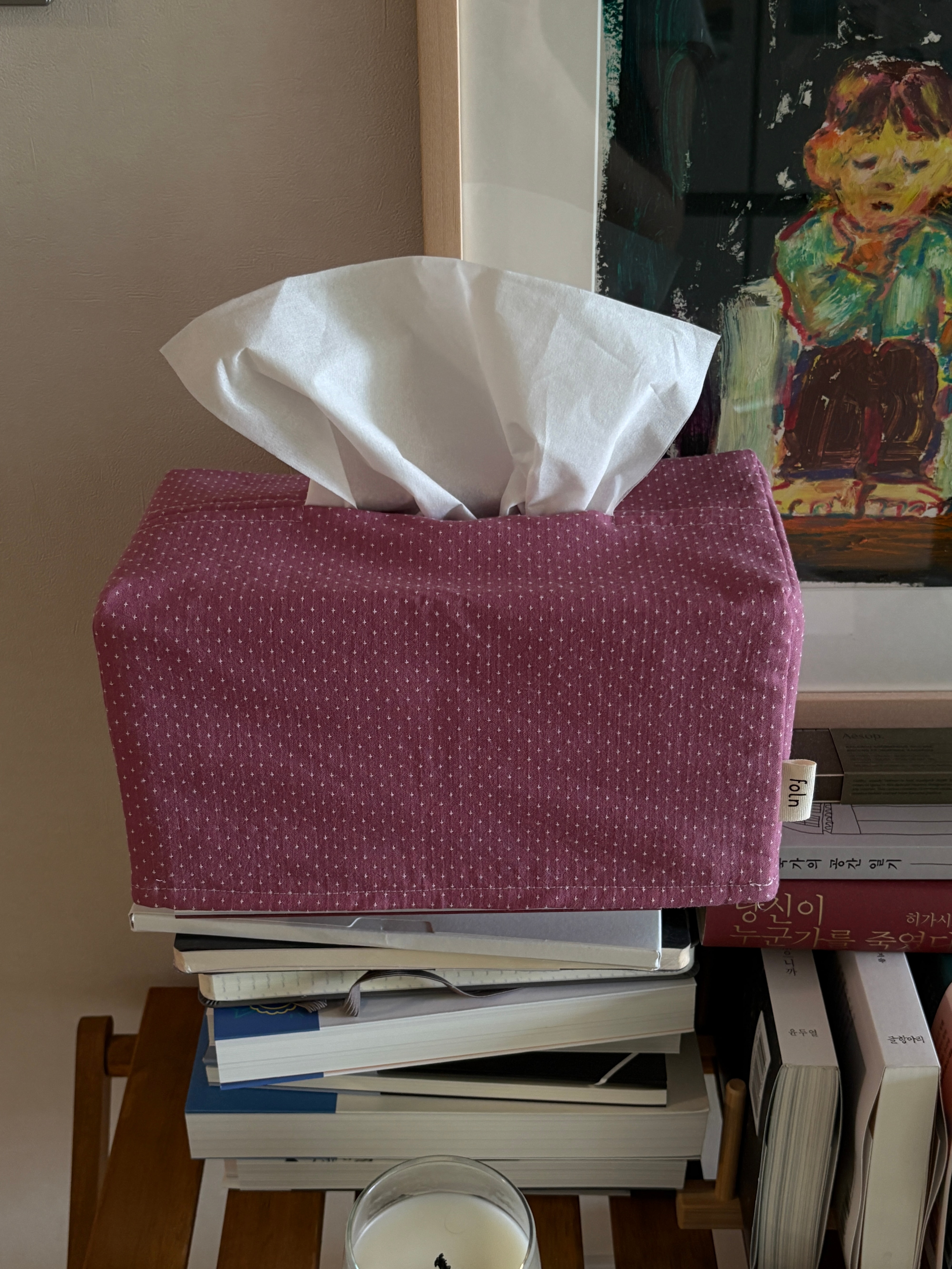 midnight tissue case / plum