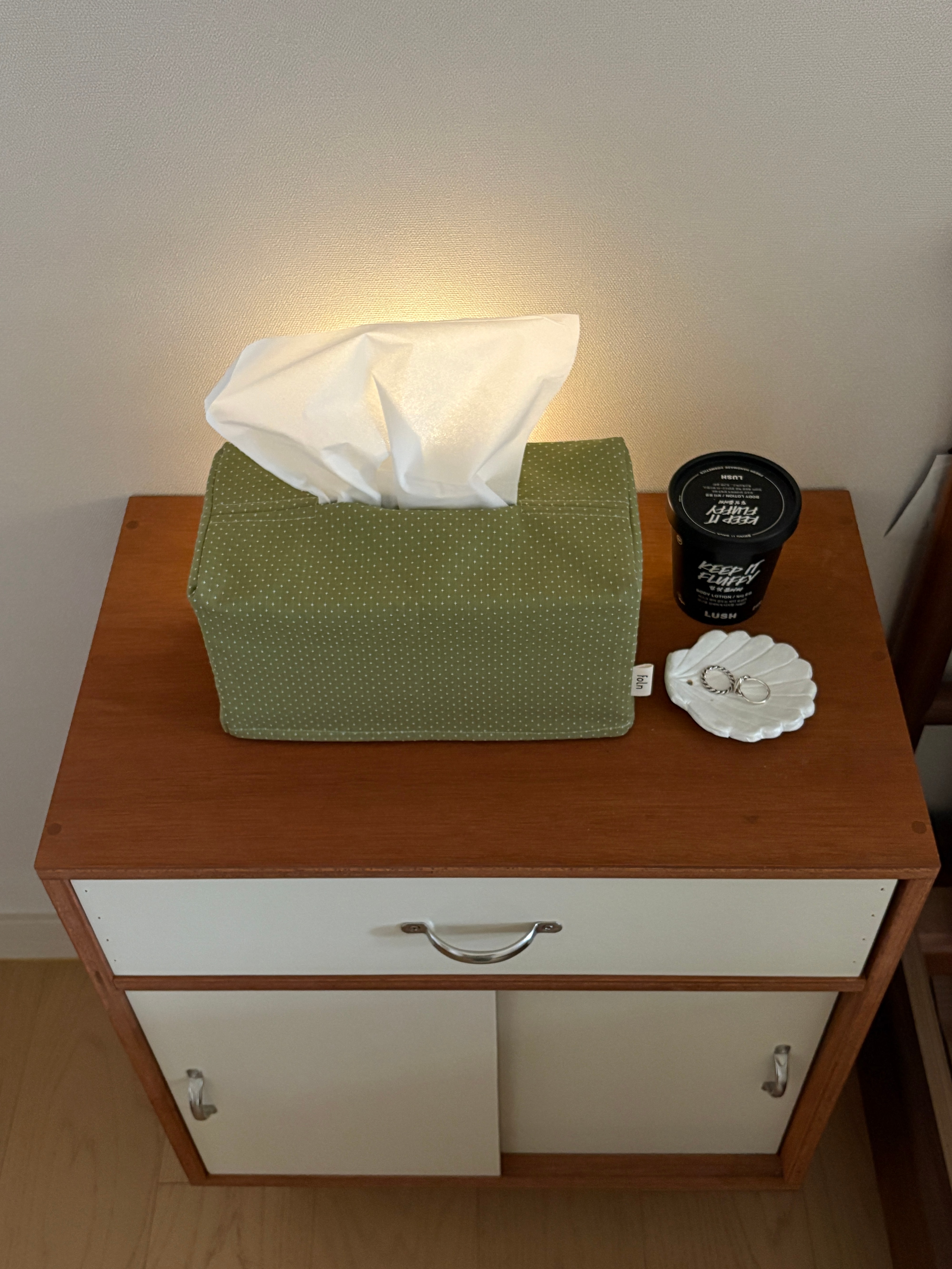 midnight tissue case / matcha
