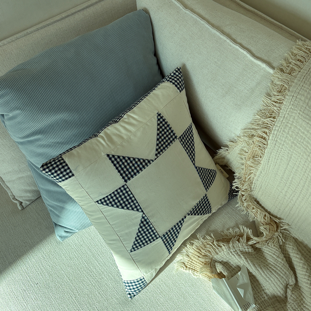 snug patchwork cushion cover