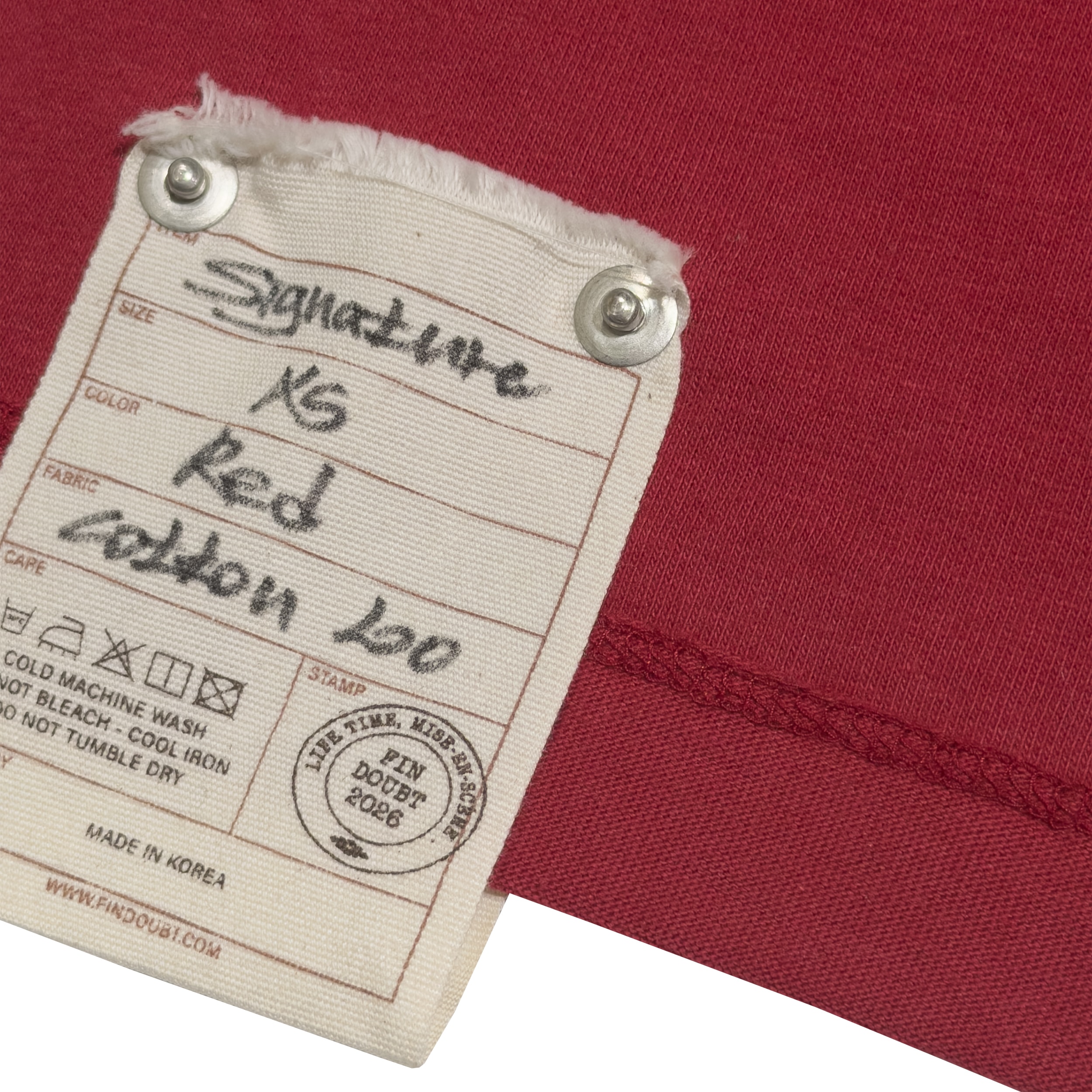 Signature overlock (pompeian red)