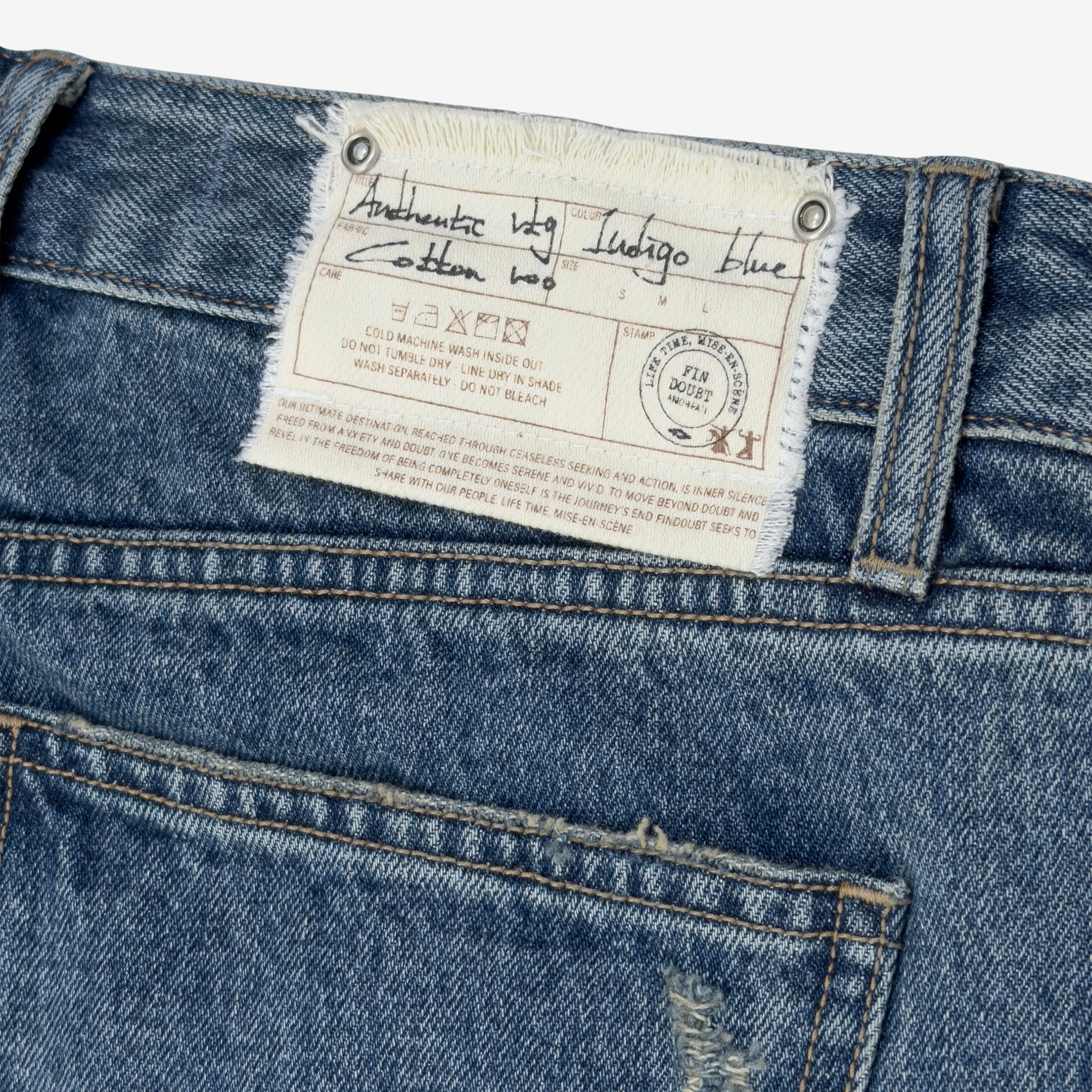 Authentic VTG denim pants (indigo blue)