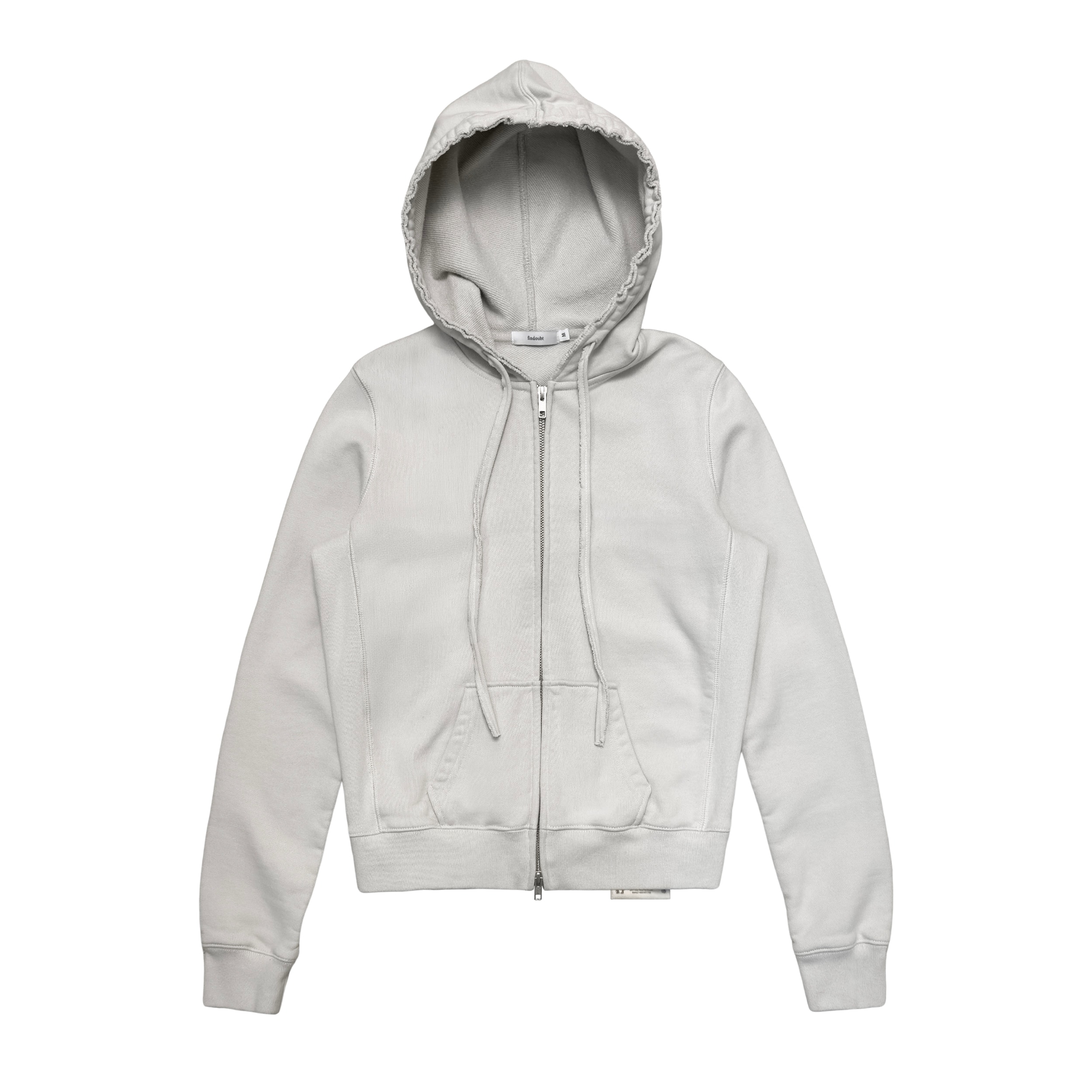 Amor zip-up hoodie (silver gray)