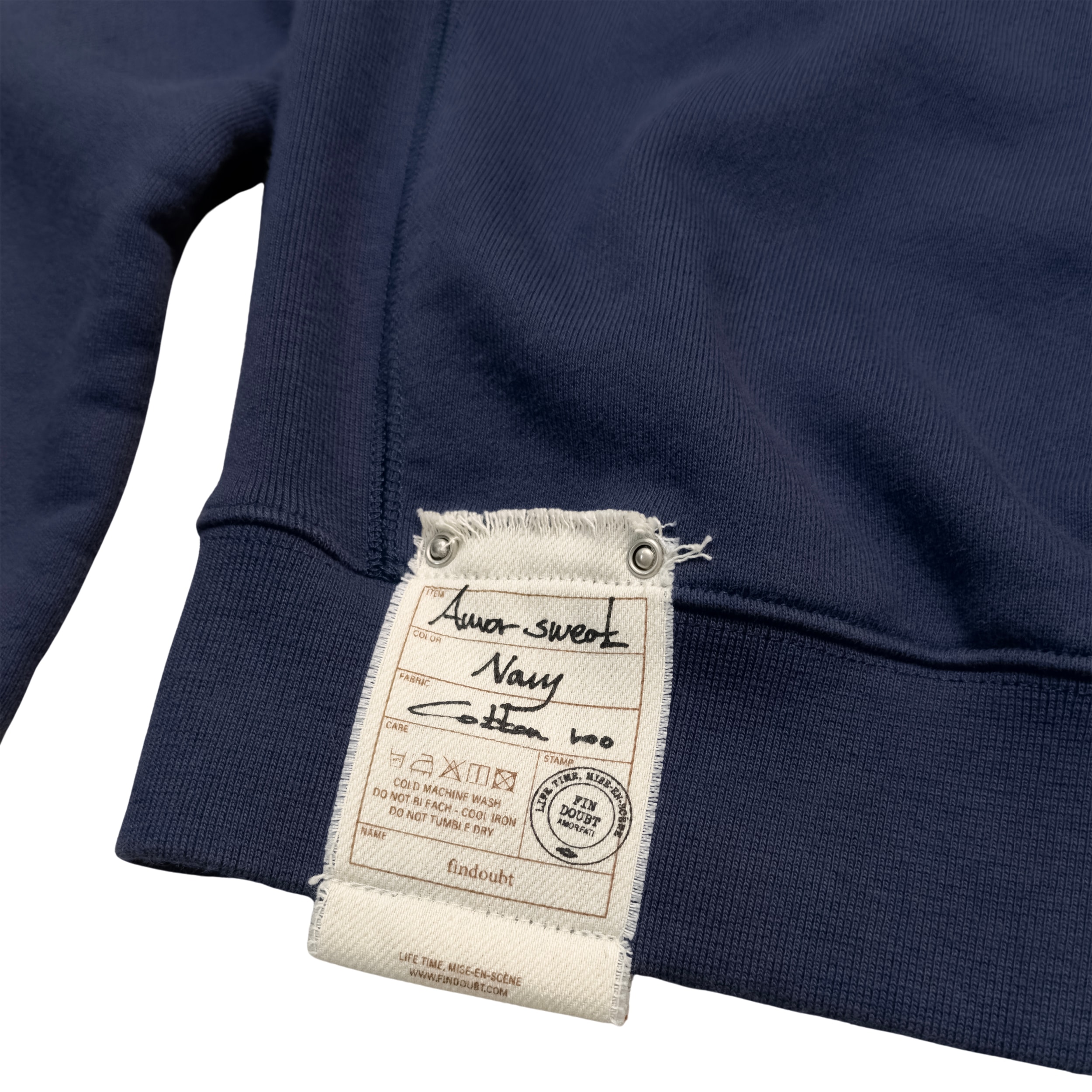 Amor zip-up hoodie (navy)