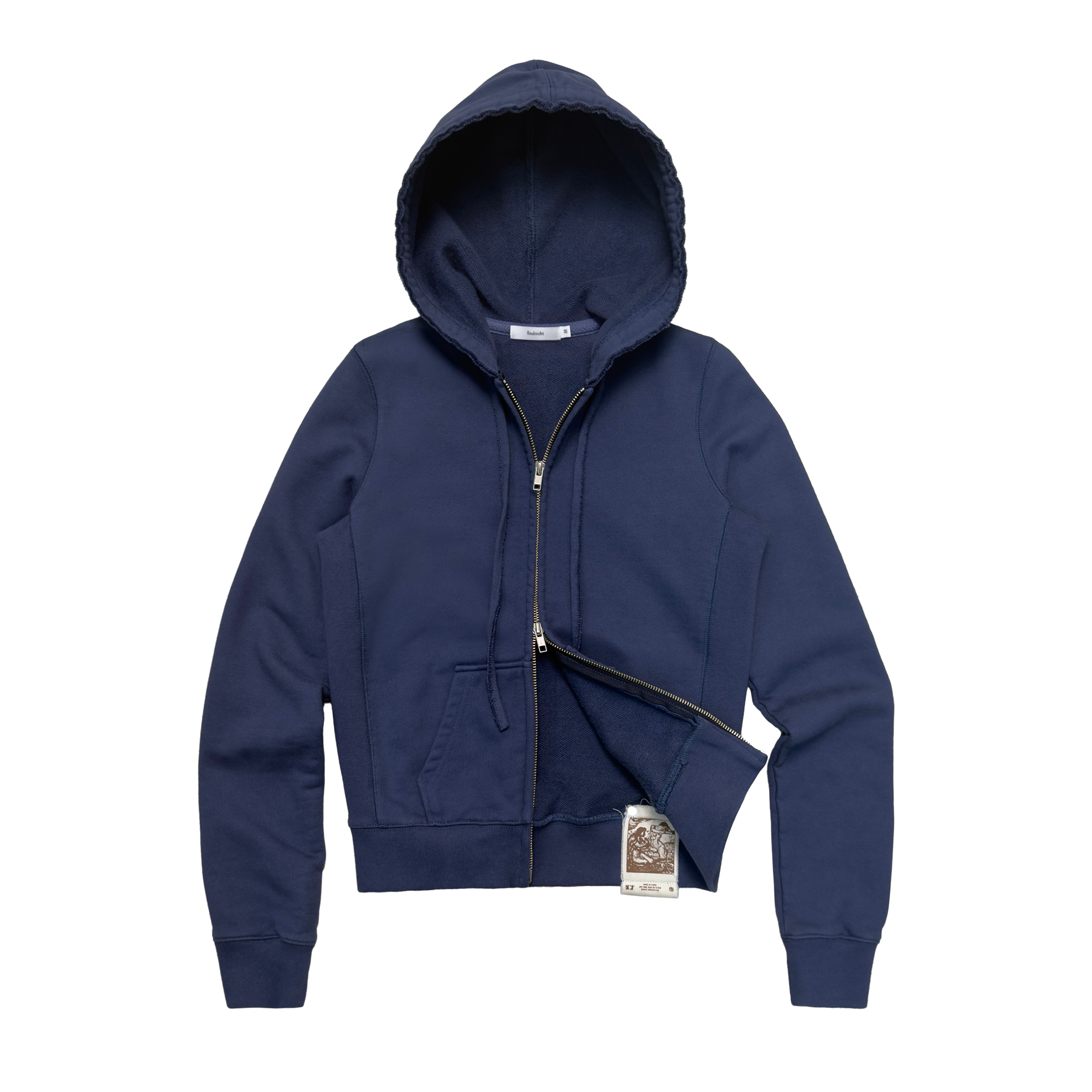 Amor zip-up hoodie (navy)