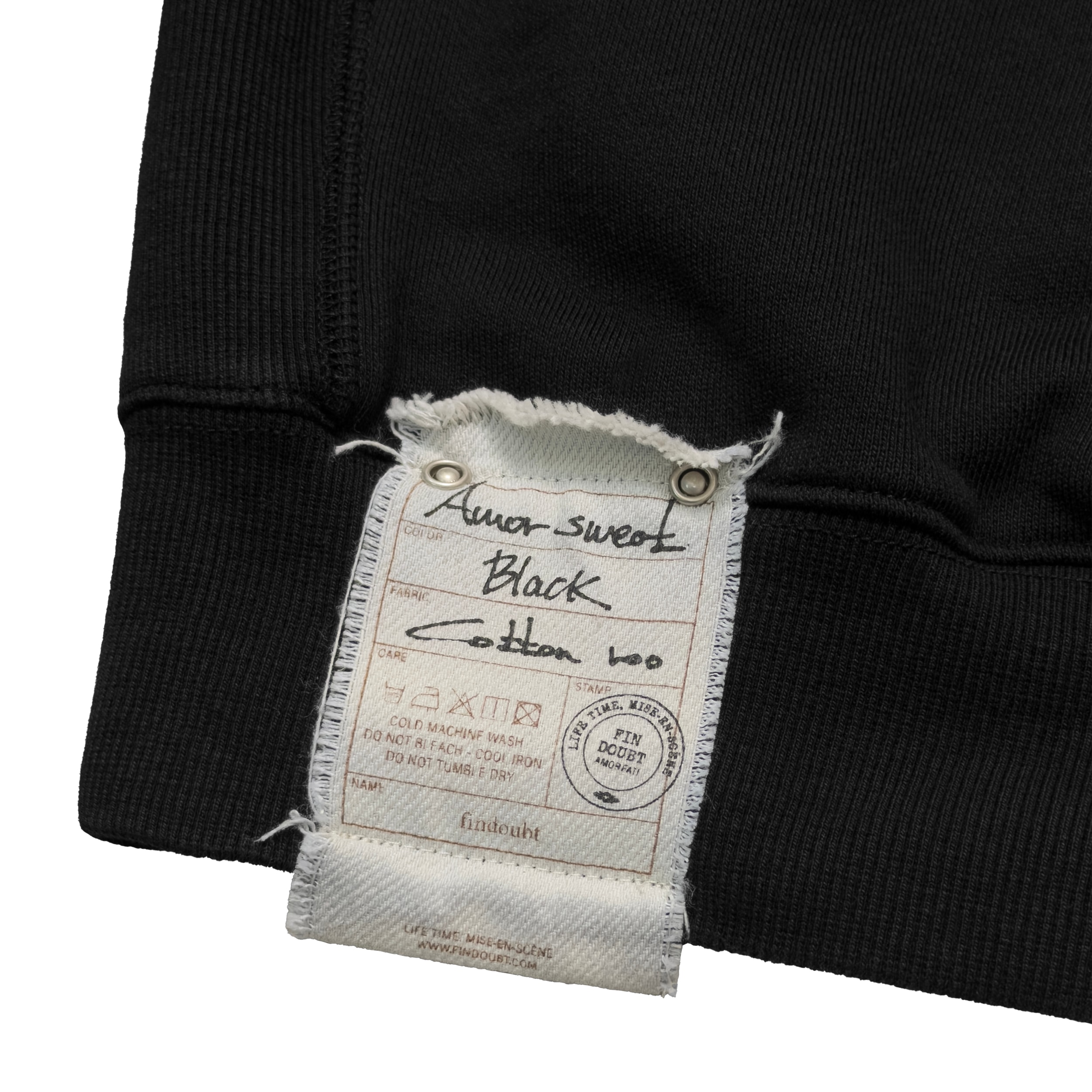 Amor zip-up hoodie (black)
