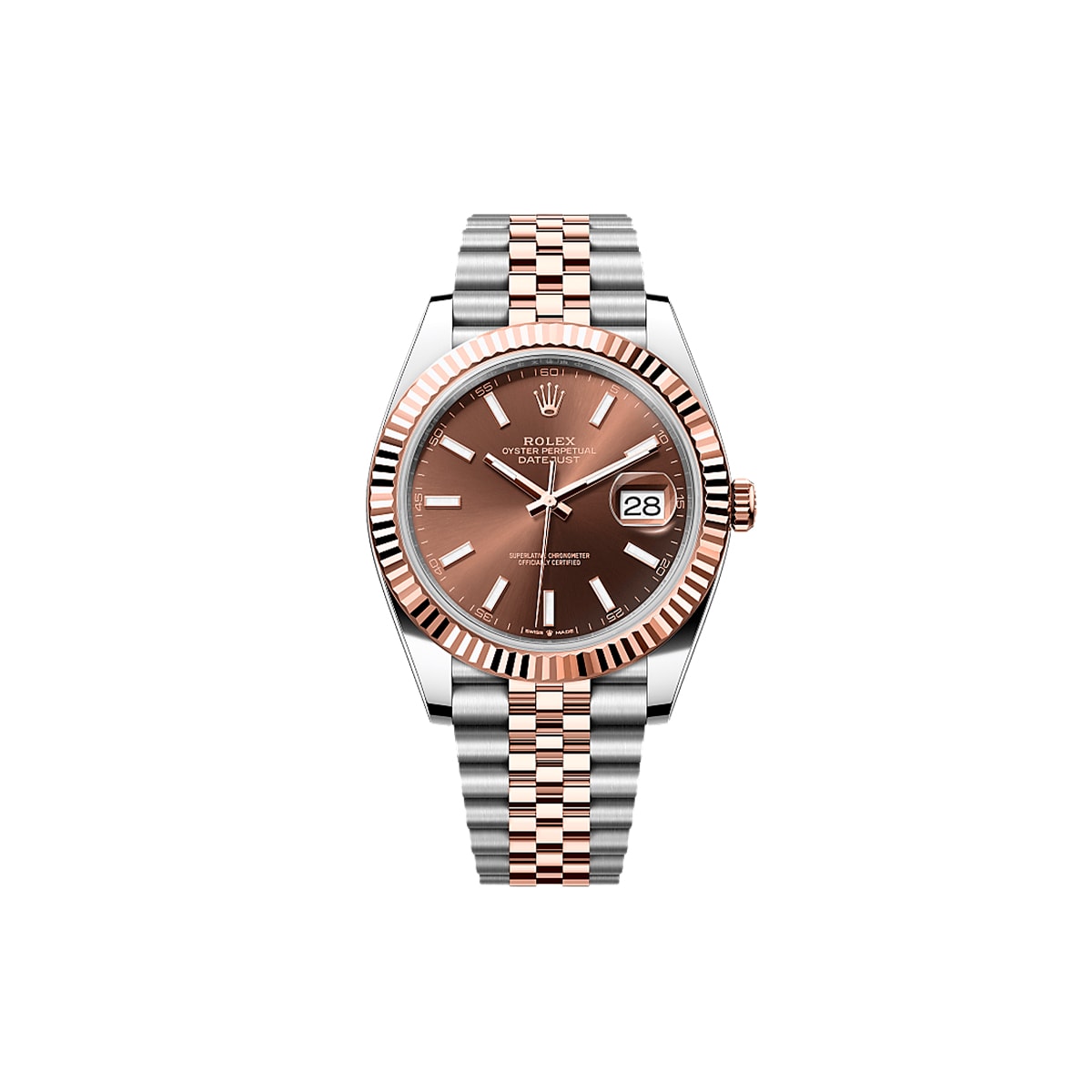 Rolex® Datejust 41 (41mm | 초코 바인덱스 | 로즈골드 | 플루쥬빌)