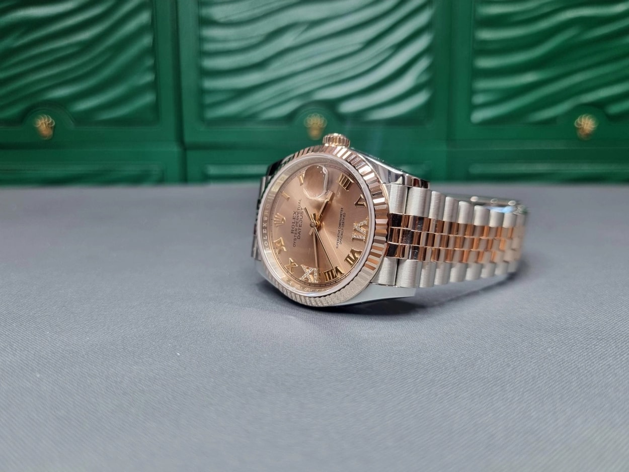 Rolex® Datejust 36 (36mm | 핑크 다이얼 | 69 다이아몬드 인덱스 | 로즈골드 | 플루쥬빌)