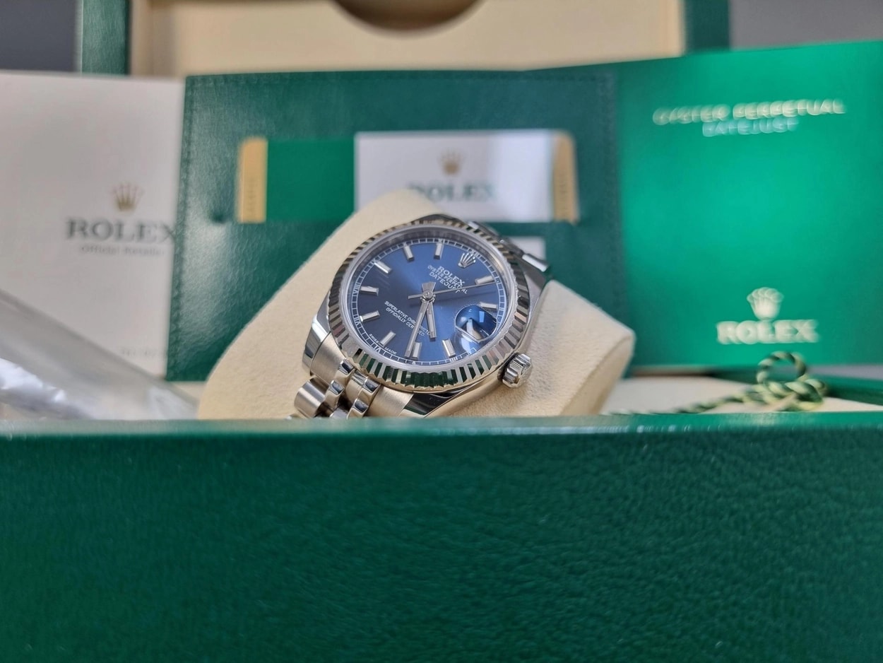 Rolex® Datejust 31 (31mm | 블루 다이얼 | 바 인덱스 | 플루쥬빌)