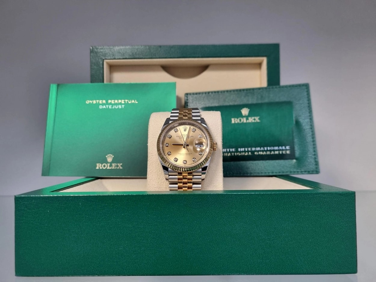Rolex® Datejust 36 (36mm | 샴페인 다이얼 | 10포인트 다이아 인덱스 | 플루쥬빌)
