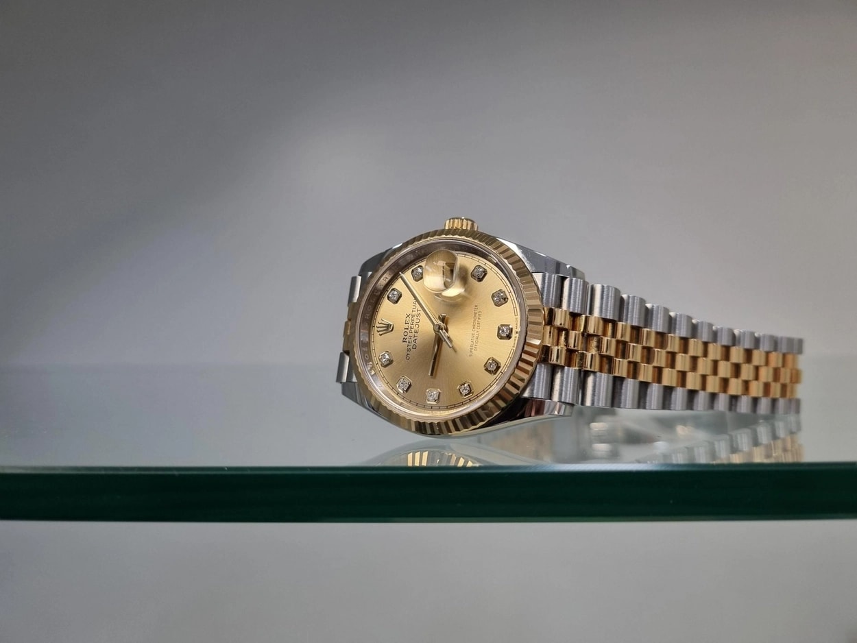 Rolex® Datejust 36 (36mm | 샴페인 다이얼 | 10포인트 다이아 인덱스 | 플루쥬빌)