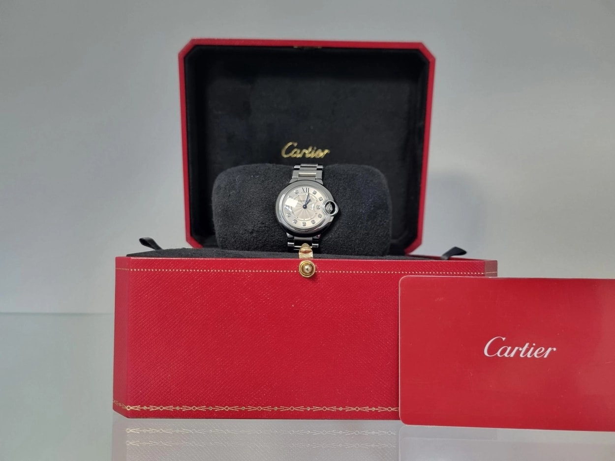 Cartier Ballon Bleu 발롱블루 (28mm | 스틸 | 11 다이아 인덱스)