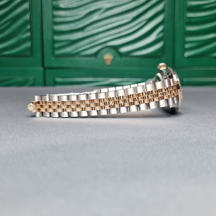Rolex® Lady-Datejust 28 (28mm | 올리브 그린 다이얼 | 다이아몬드 세팅 인덱스 | 플루쥬빌)