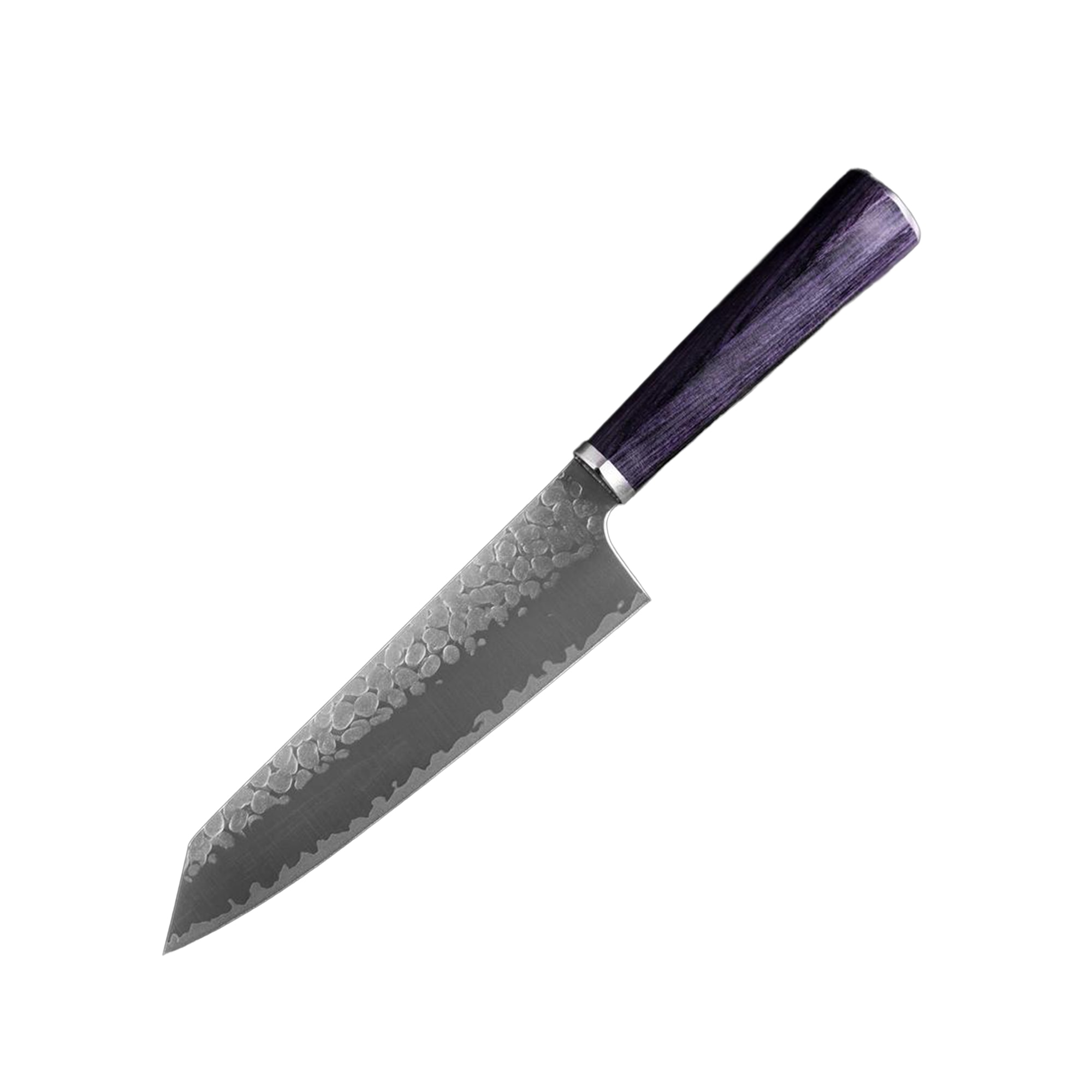 MUSASHI JAPAN | Bunka VG-10 Tsuchime Oval Purple Handle 165mm (6.5”)