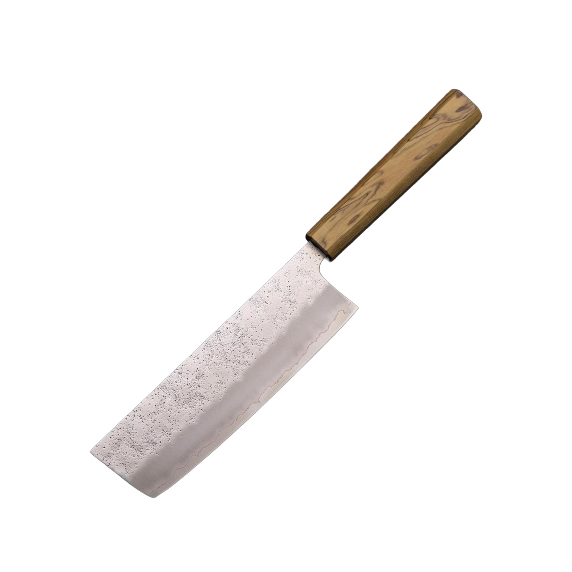 MUSASHI JAPAN | Nakiri Silver Steel #3 Nashiji Olive Handle 165mm (6.5”)