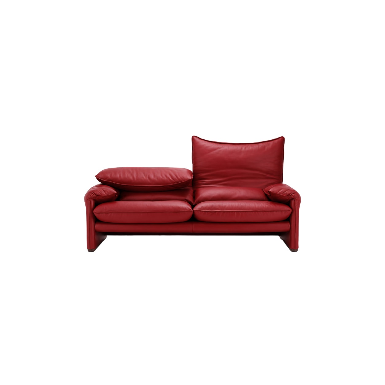 Cassina | Maralunga 40 2-Seater Sofa (블랙 마감 | Pelle Extra : NERO/Pelle Scozia : AMBRA/CORRIDA)