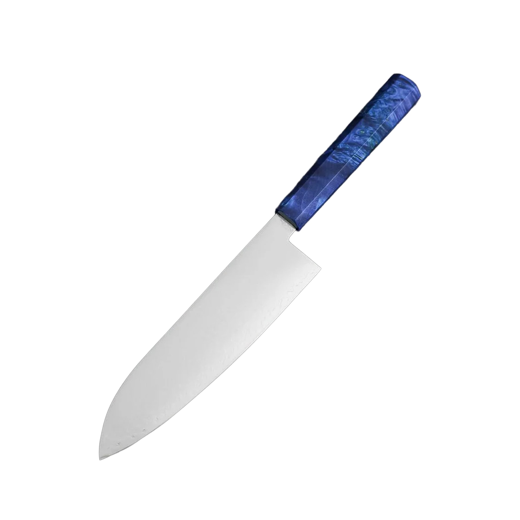 MUSASHI JAPAN | Santoku VG-10 Damascus Blue Birch Handle 180mm (7”)