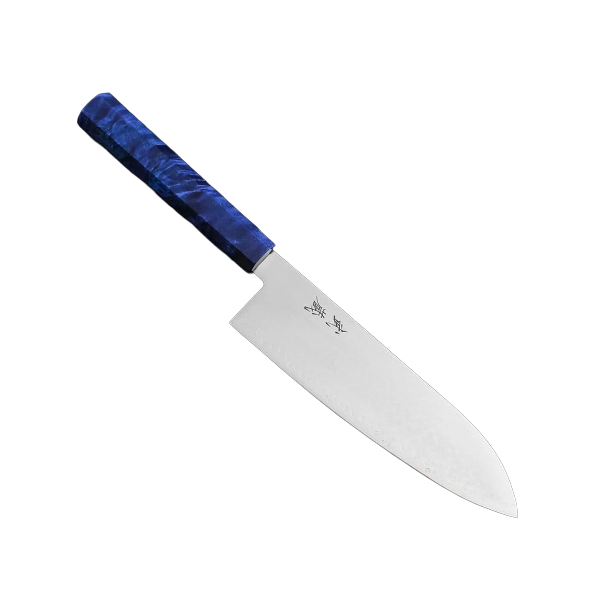 MUSASHI JAPAN | Santoku VG-10 Damascus Blue Birch Handle 180mm (7”)