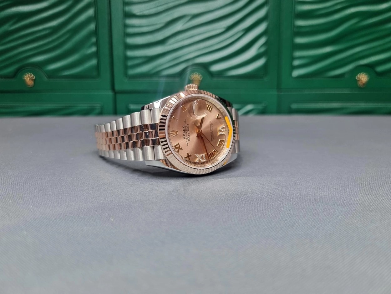 Rolex® Datejust 36 (36mm | 핑크 다이얼 | 69 다이아몬드 인덱스 | 로즈골드 | 플루쥬빌)