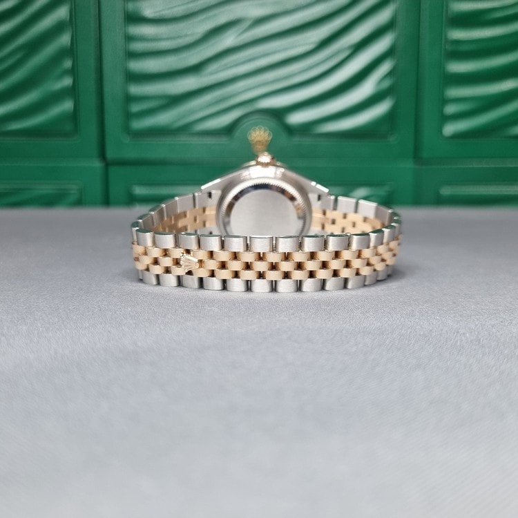 Rolex® Lady-Datejust 28 (28mm | 올리브 그린 다이얼 | 다이아몬드 세팅 인덱스 | 플루쥬빌)