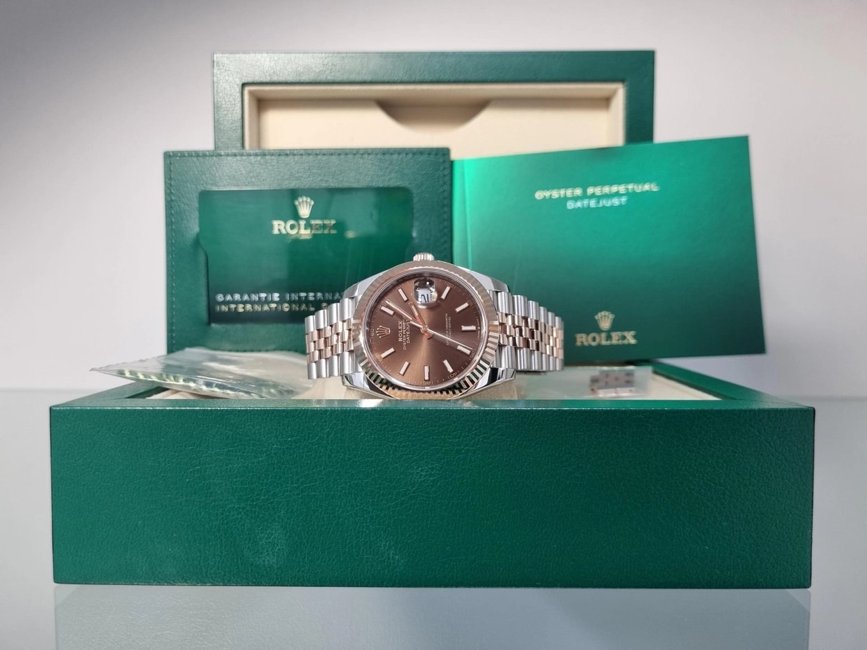 Rolex® Datejust 41 (41mm | 초코 바인덱스 | 로즈골드 | 플루쥬빌)