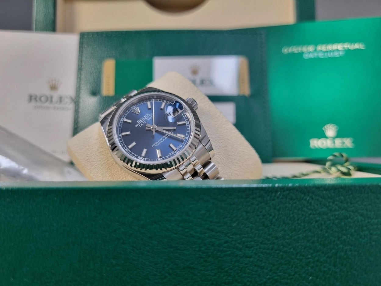 Rolex® Datejust 31 (31mm | 블루 다이얼 | 바 인덱스 | 플루쥬빌)