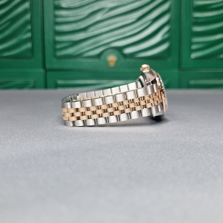 Rolex® Lady-Datejust 28 (28mm | 올리브 그린 다이얼 | 다이아몬드 세팅 인덱스 | 플루쥬빌)