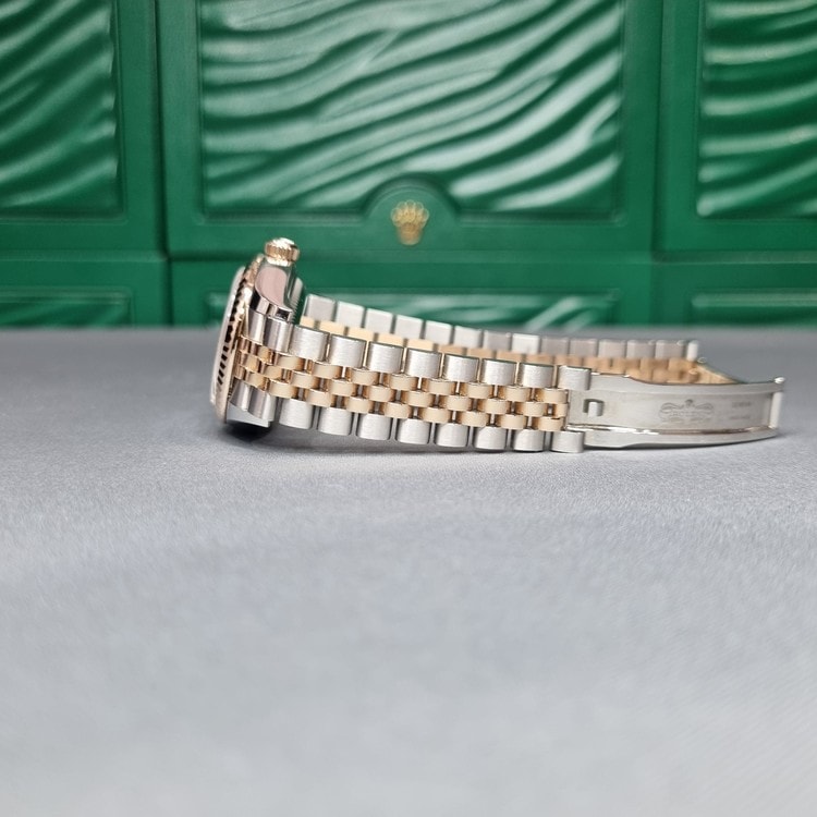 Rolex® Lady-Datejust 28 (28mm | 올리브 그린 다이얼 | 다이아몬드 세팅 인덱스 | 플루쥬빌)