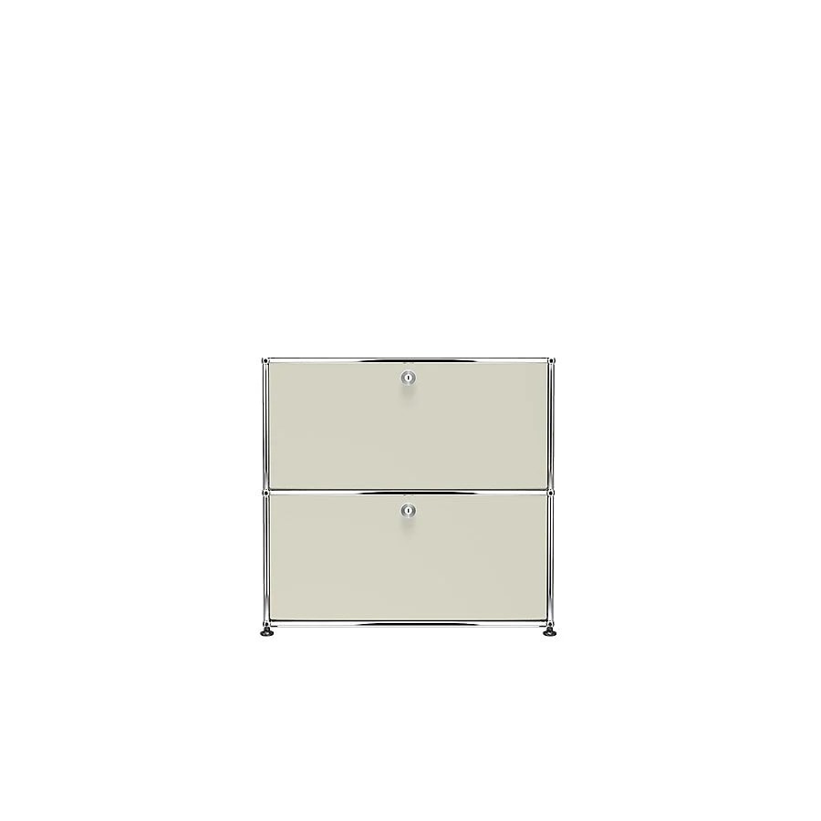 USM Haller | 1x2 Module Highboard (Light Grey | RAL 7035)