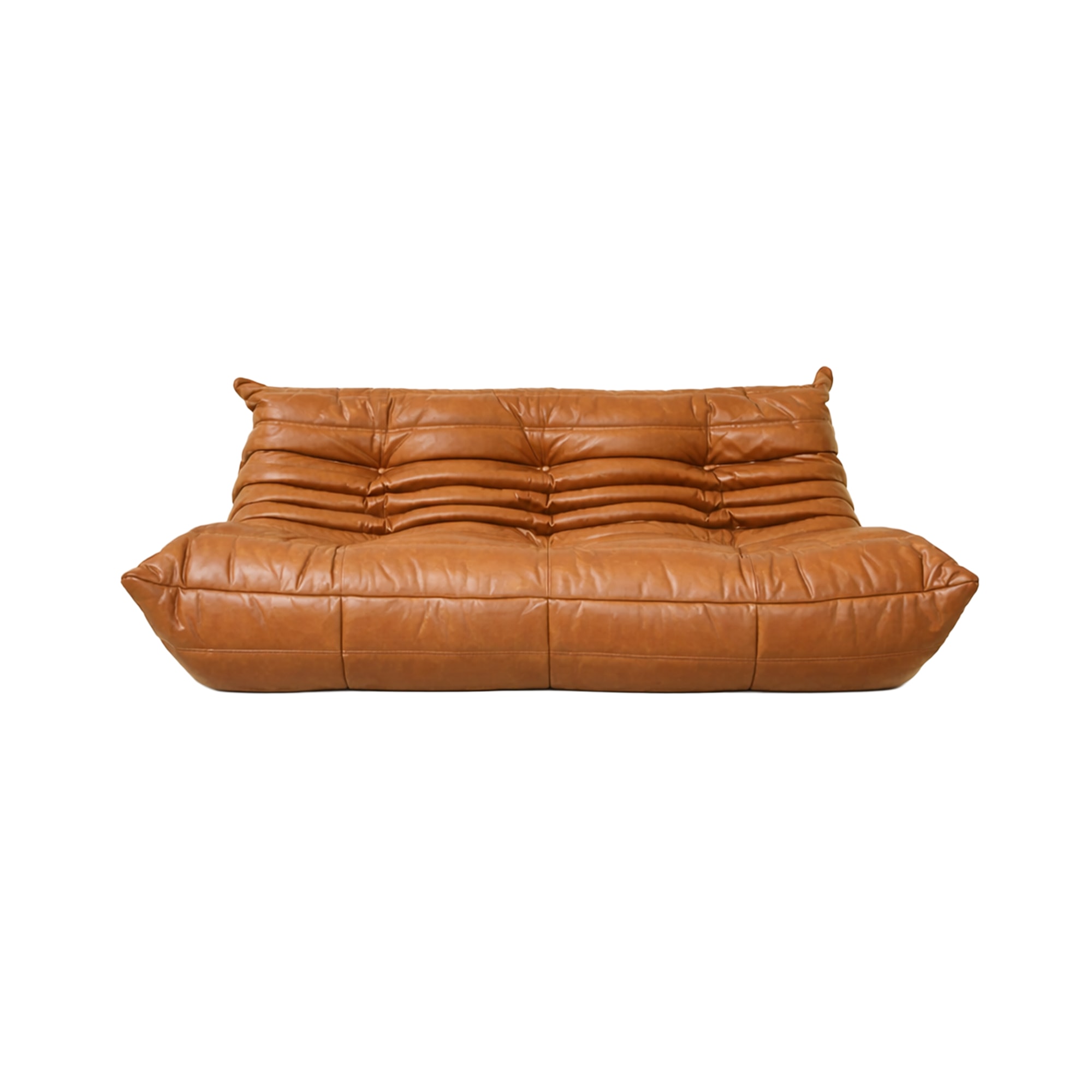 (UPHOLSTERY) 토고소파 | Cognac Leather Togo 3-Seat Sofa