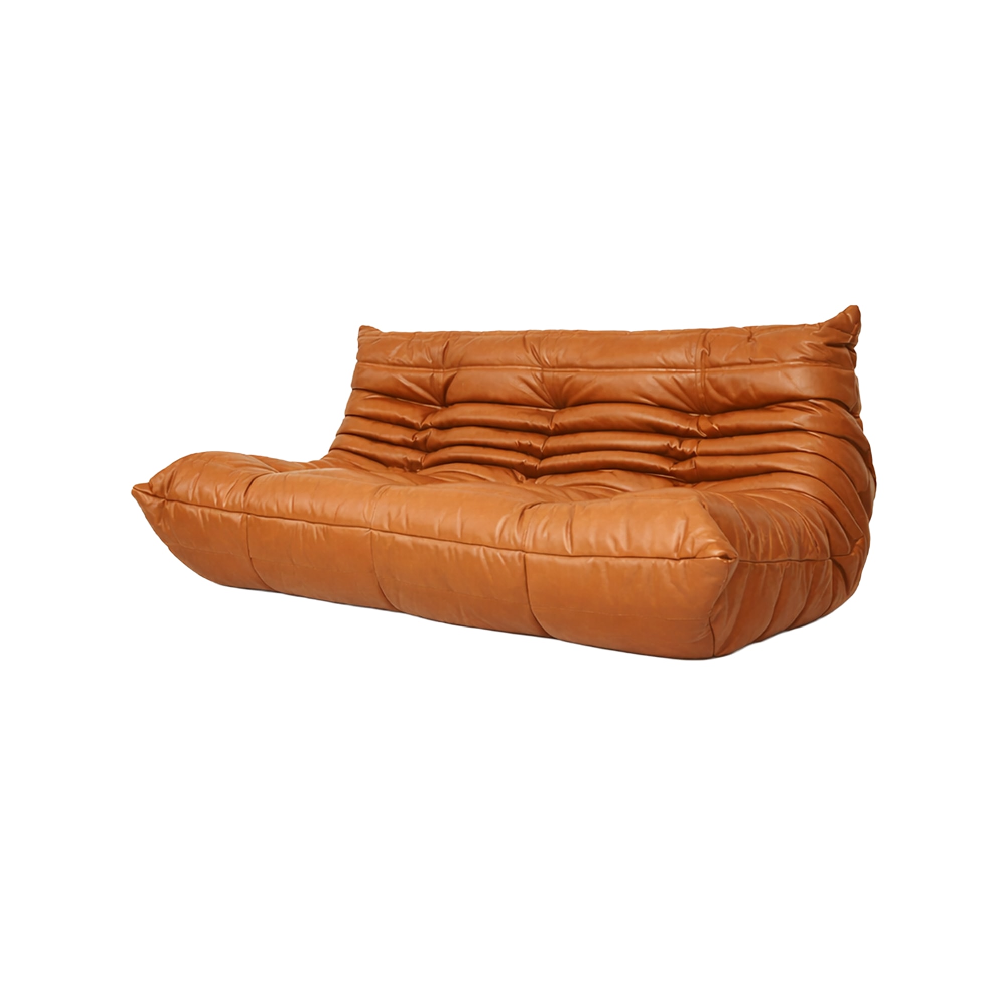 (UPHOLSTERY) 토고소파 | Cognac Leather Togo 3-Seat Sofa