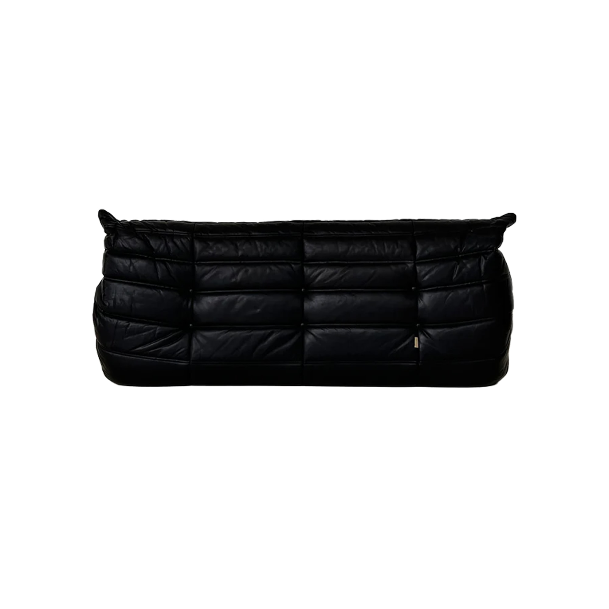 (UPHOLSTERY) 토고소파 | Black Leather Togo 3-Seat Sofa