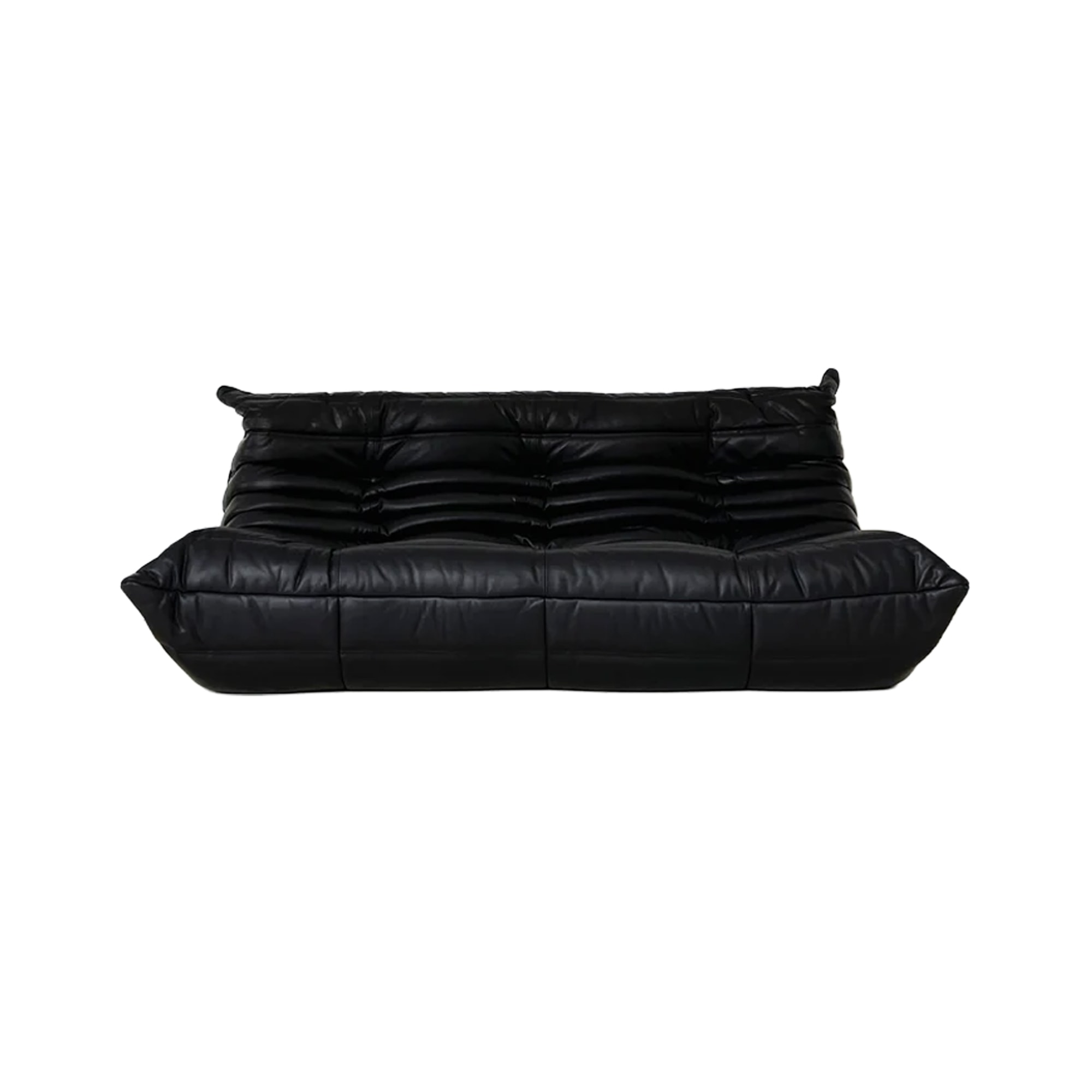 (UPHOLSTERY) 토고소파 | Black Leather Togo 3-Seat Sofa
