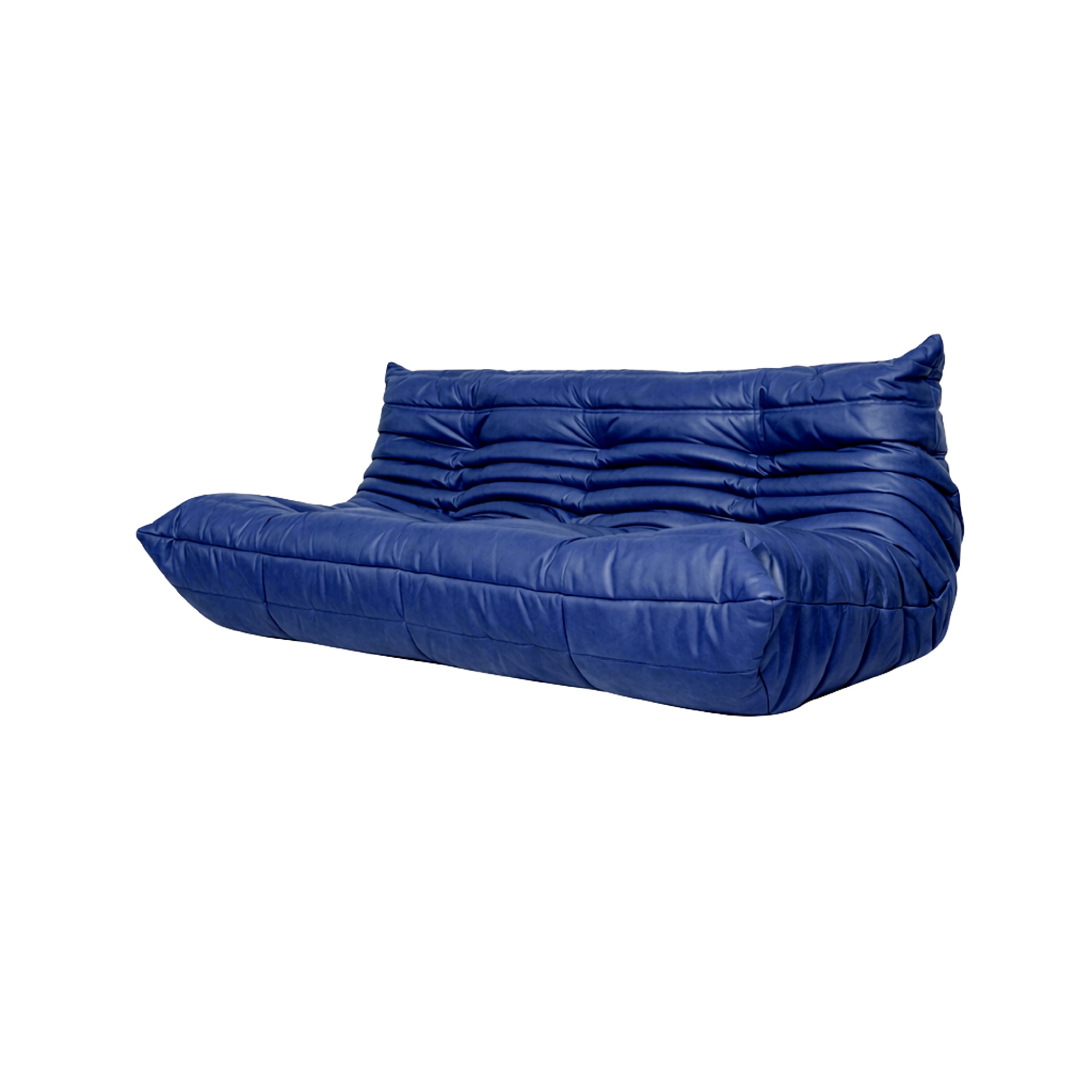 토고소파 | Blue Leather Togo 3-Seat Sofa