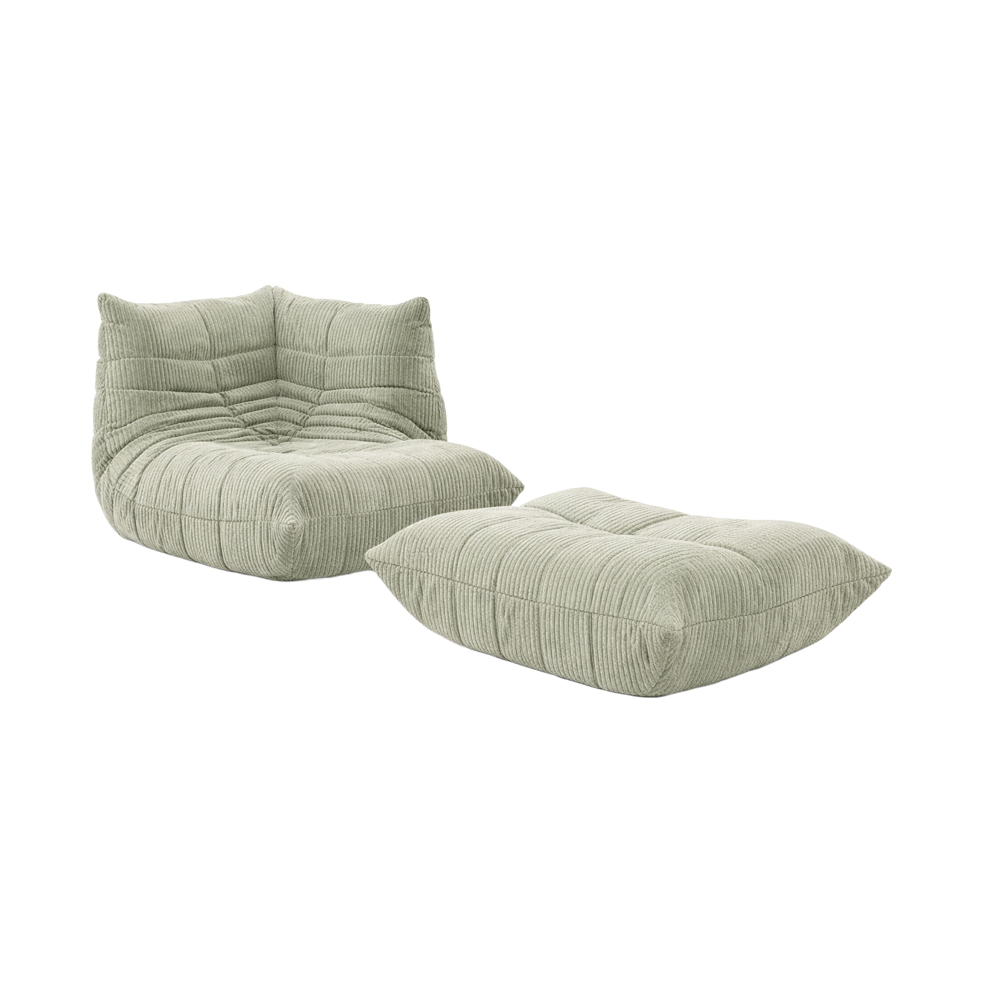 (CURATED DISPLAY EDITION) 토고소파 | Togo Corner-Seat Sofa + Footstool Set